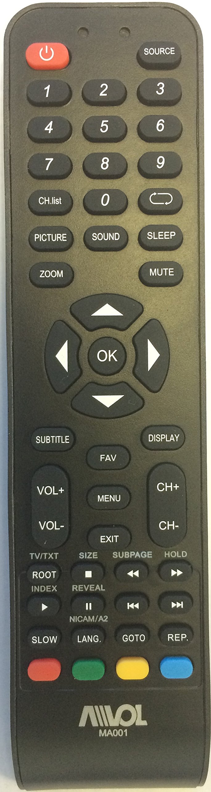 USARMT New AVOL MA001 Remote for AVOL TV AET32300M