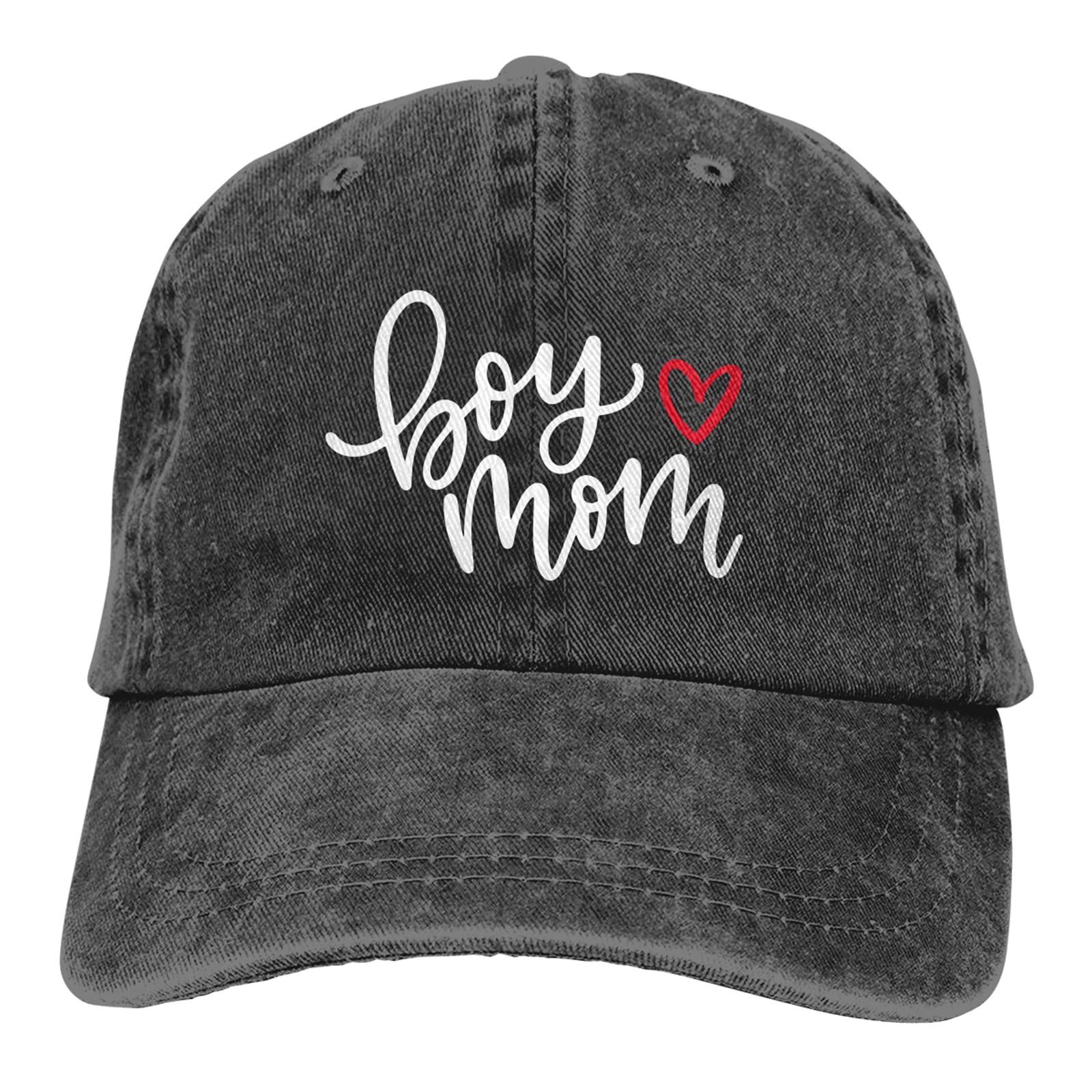 WaldealWomen's Boy Mom Baseball Cap Distressed Denim Dad Hat for Mama