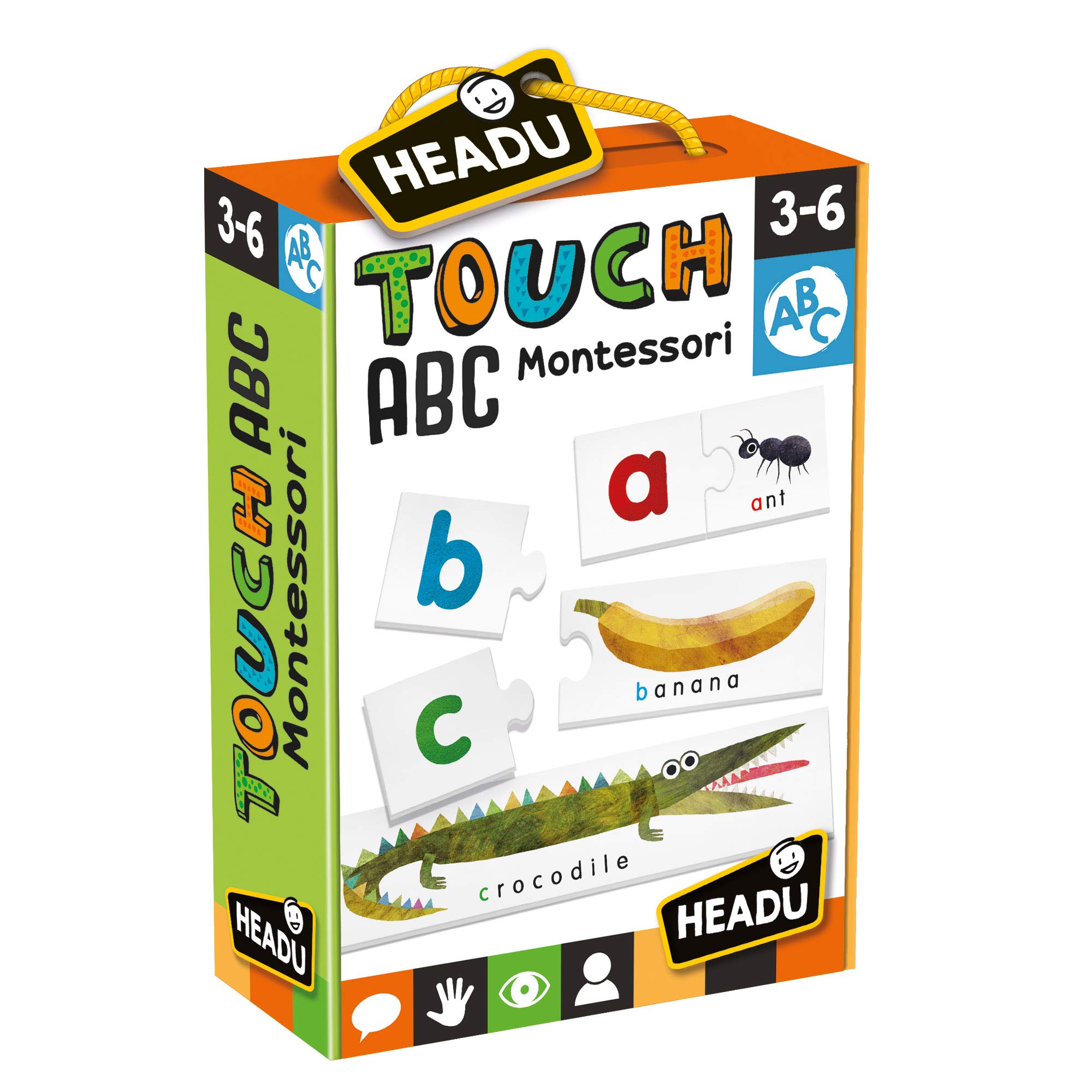 Touch ABC Alphabet Game Educational Puzzle for Learning to Read at The Age of Three Inspired by Montessori Schools from KsmToys by Heady