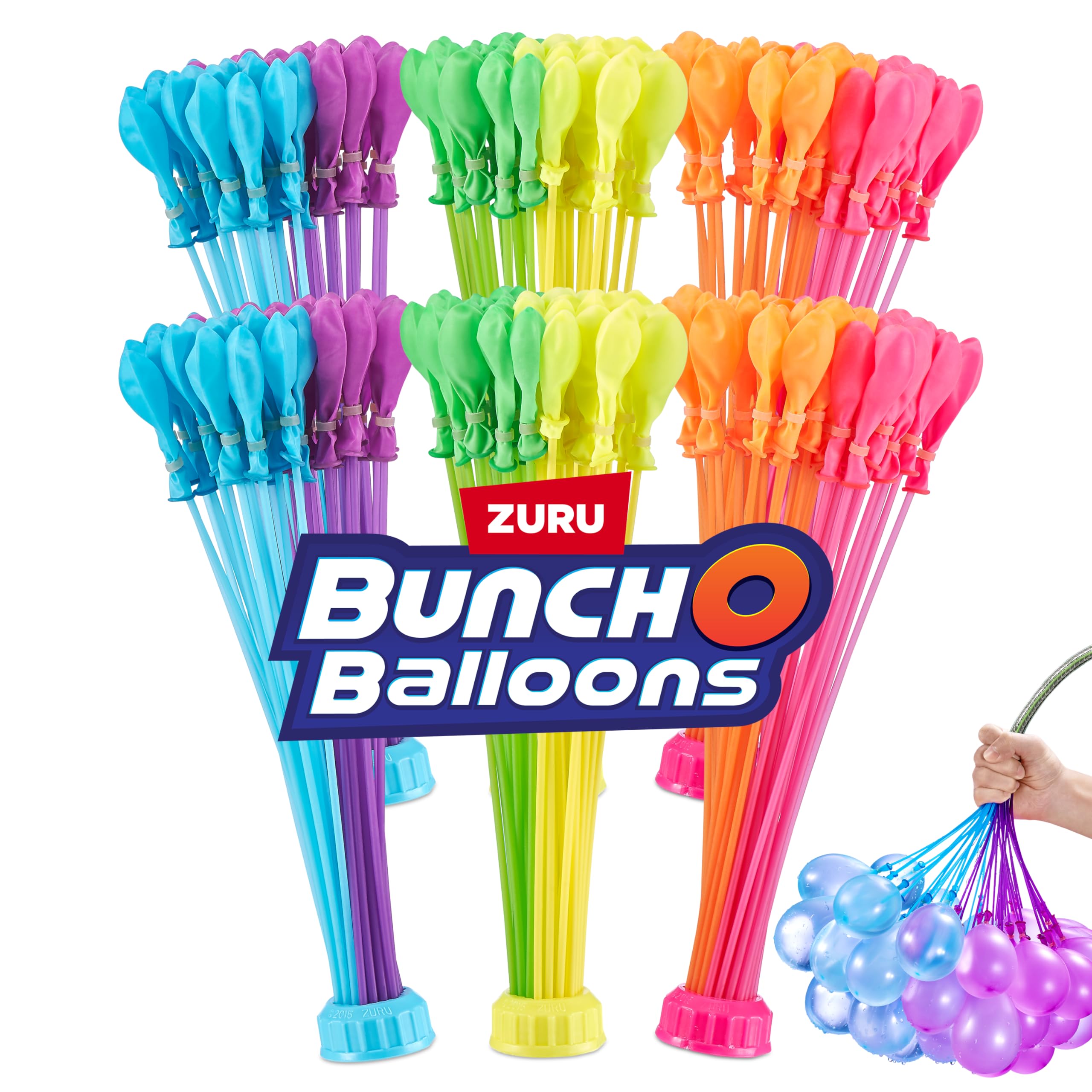 Bunch O BalloonsTropical Party (6 Pack) by ZURU, 200+ Rapid-Filling Self-Sealing Tropical Colored Water Balloons for Outdoor Family, Friends, Children Summer Fun (6 Pack)