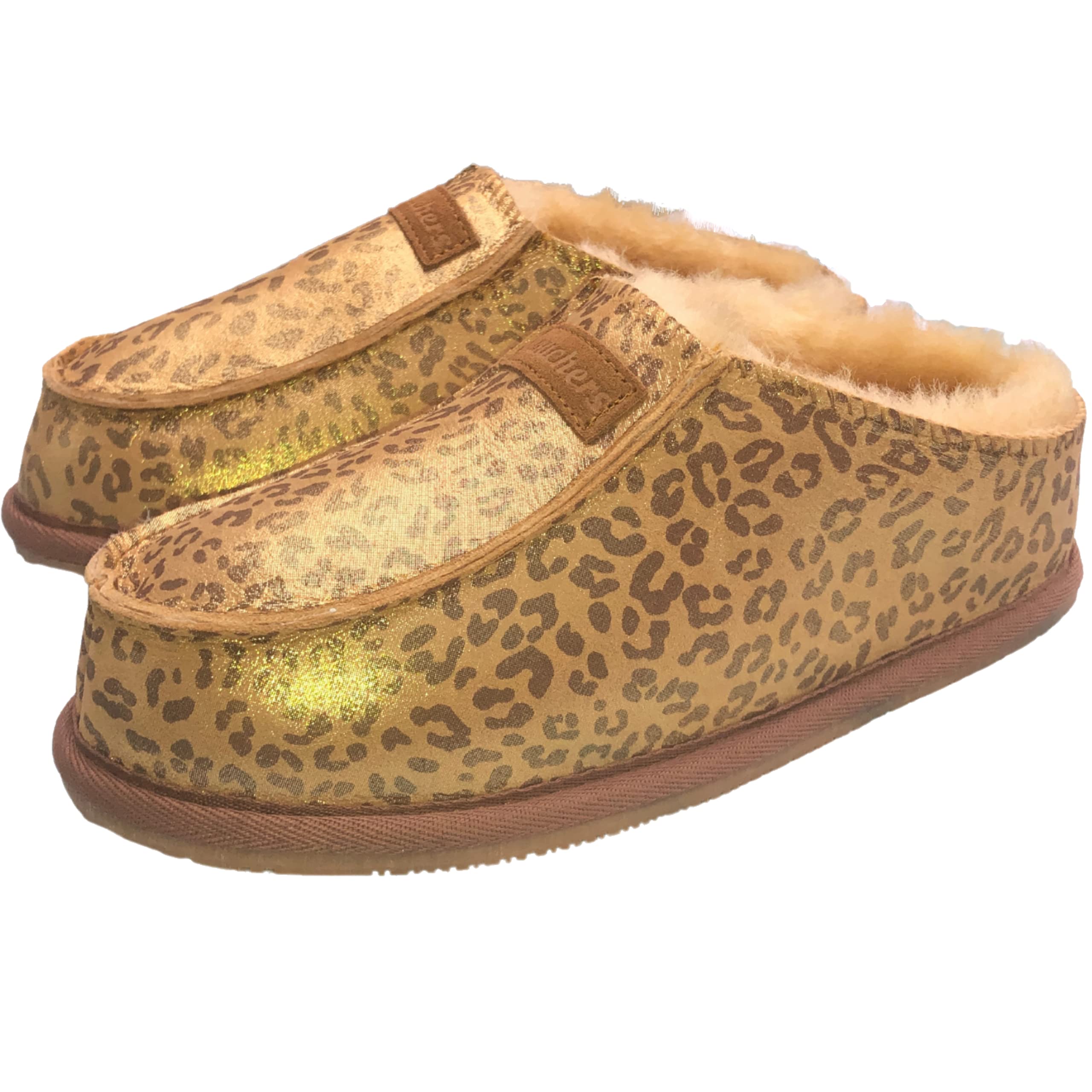 Leopard Print Slouchers Genuine Australian Sheepskin Mule / Slippers