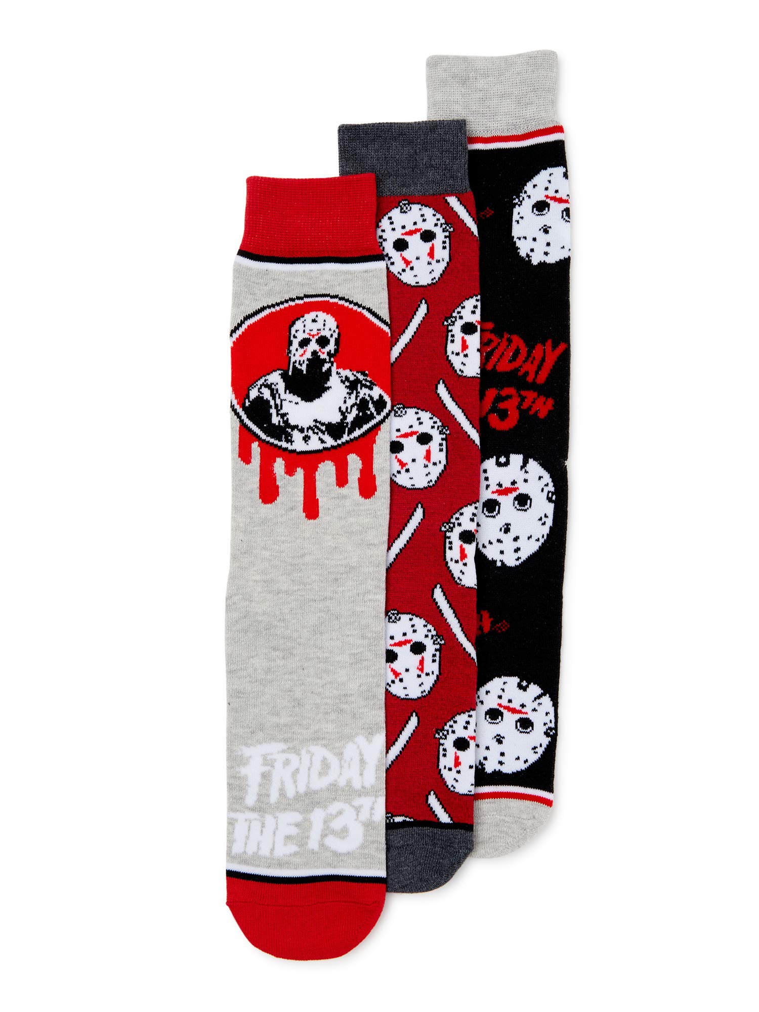 Friday the 13th Mens 3 Pack Crew Socks