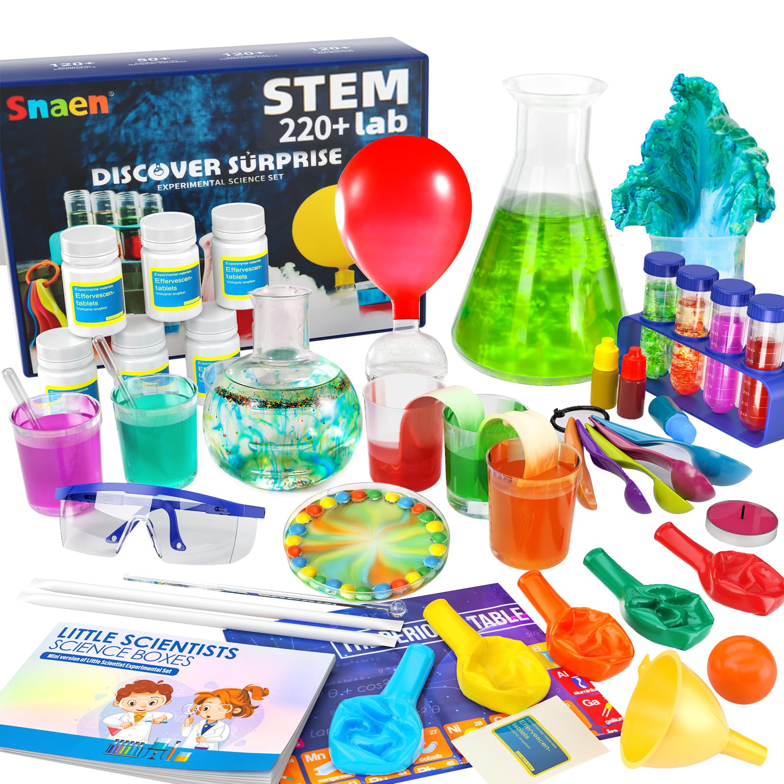 SNAEN 220+ Lab Experiments Science Kits for Kids, STEM Educational Learning Scientific Tools,Birthday Gifts and Toys for 3 4 5 6 7 8 9 10 11 12 Years Old Boys Girls Kids