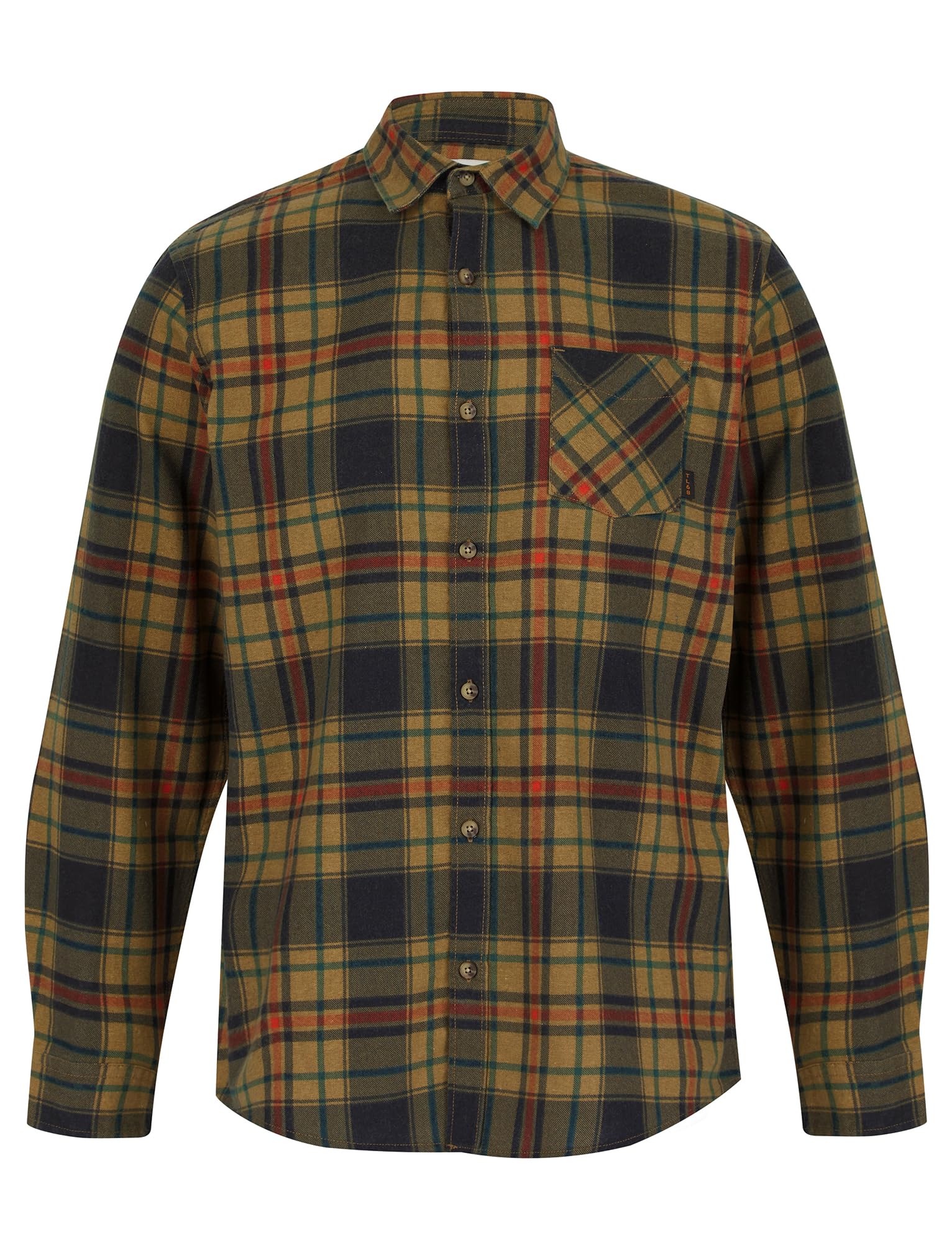 Tokyo LaundryMen's Printed Checked Cotton Flannel Shirt