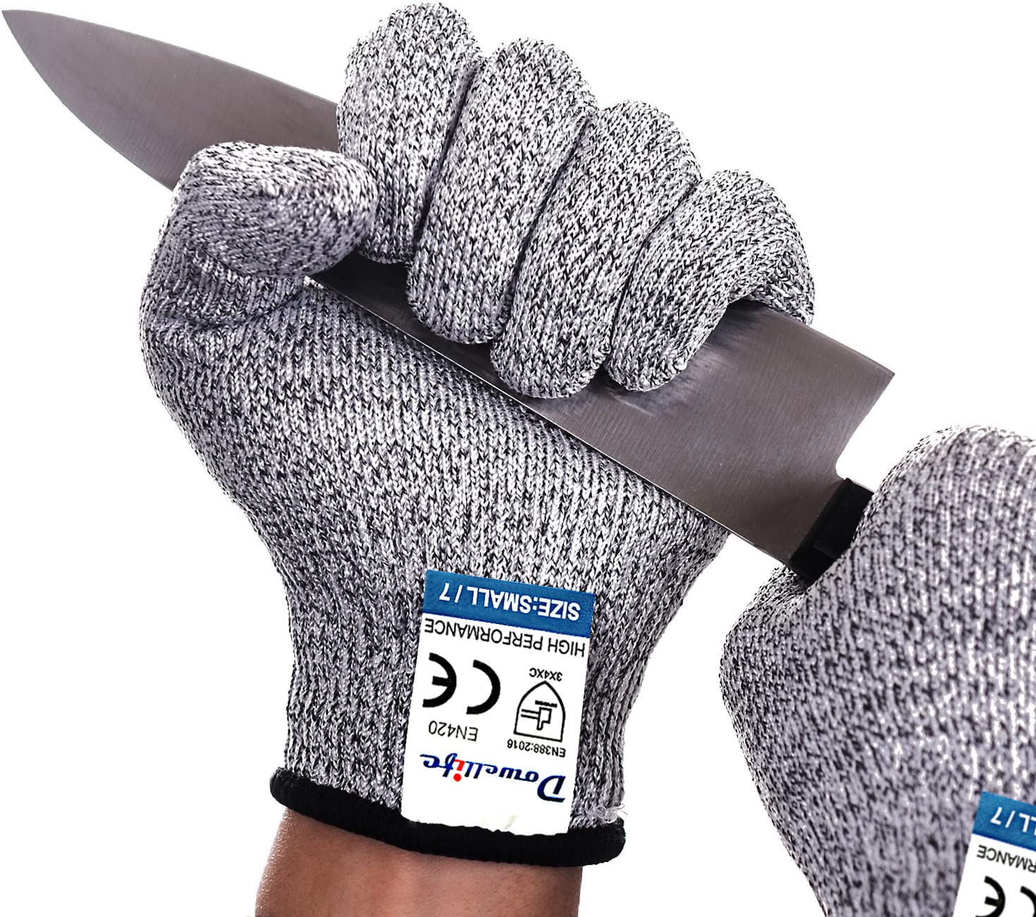 DowellifeCut Resistant Gloves Food Grade Level 5 Protection, Safety Kitchen Cut Gloves for Chef Oyster Shucking Mandolin Knife Butcher Meat Cutting