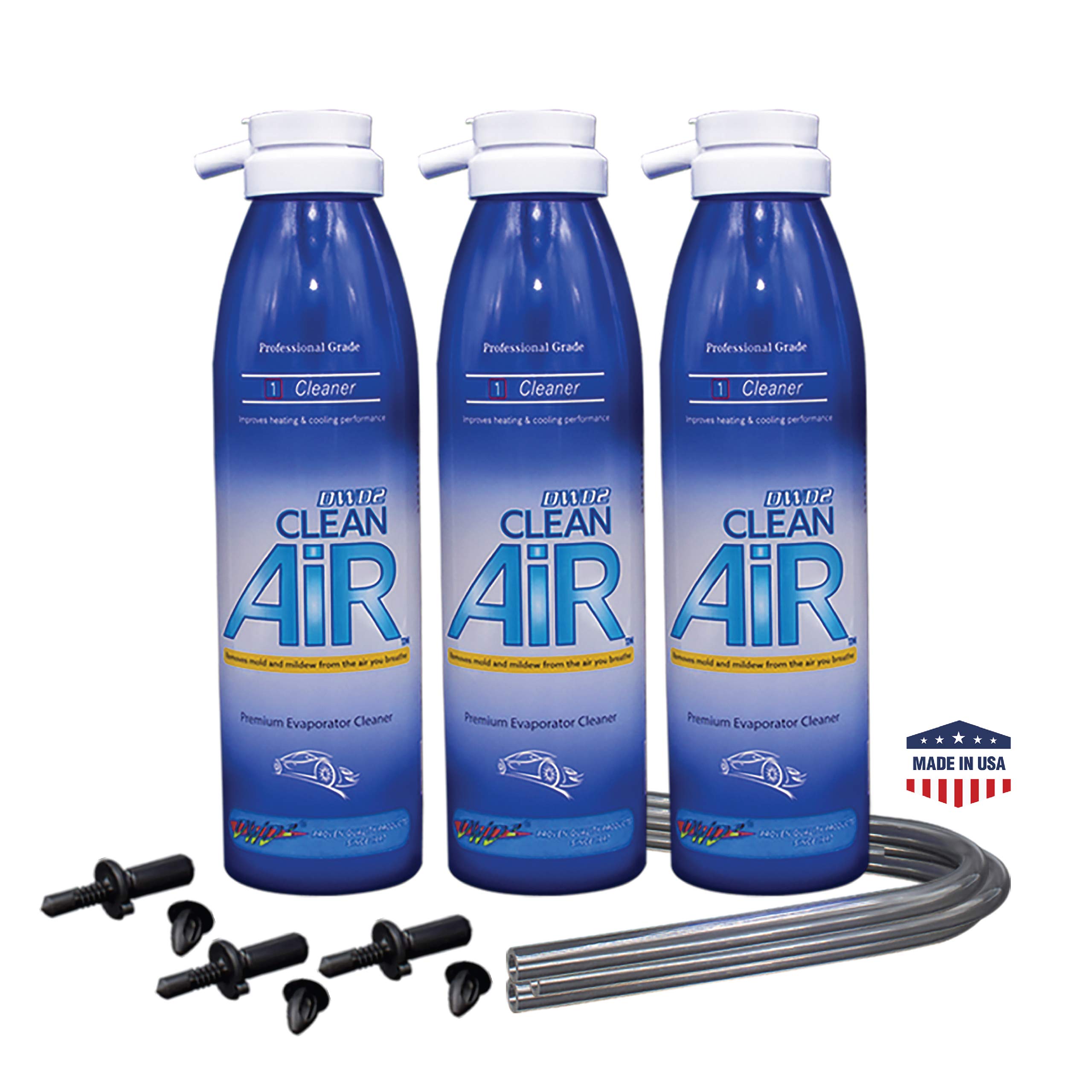 Clean AIR® Premium Foaming Automotive Evaporator Coil Cleaner (Unscented) Experience Fresh Clean Air - Renew Your Air Conditioner and Enjoy a Comfortable Driving Experience Today! (3 PACK)