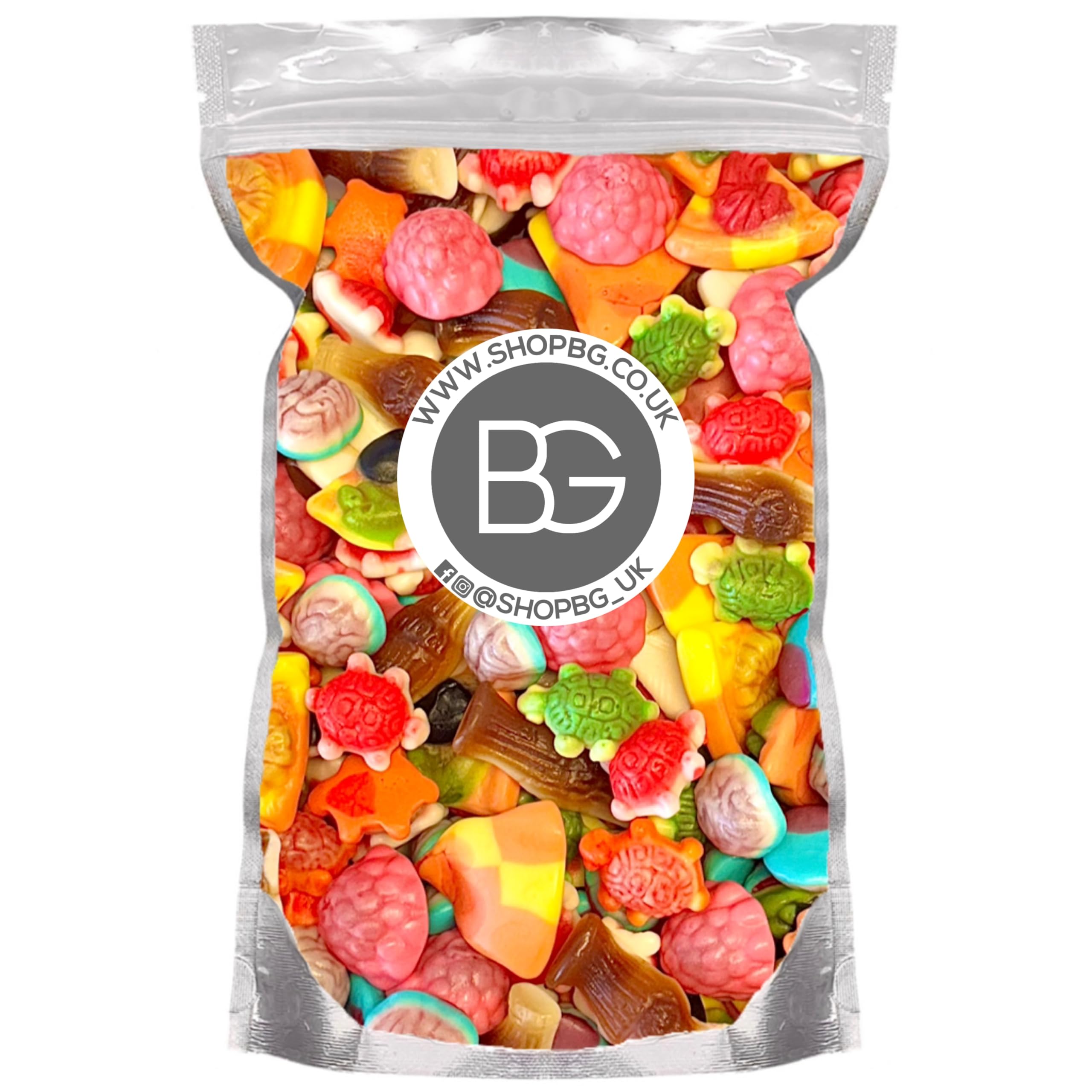 BG Quality Pick & Mix Sweets - Gummy Candy Jelly Filled Mix Sweeties 800g Pouch