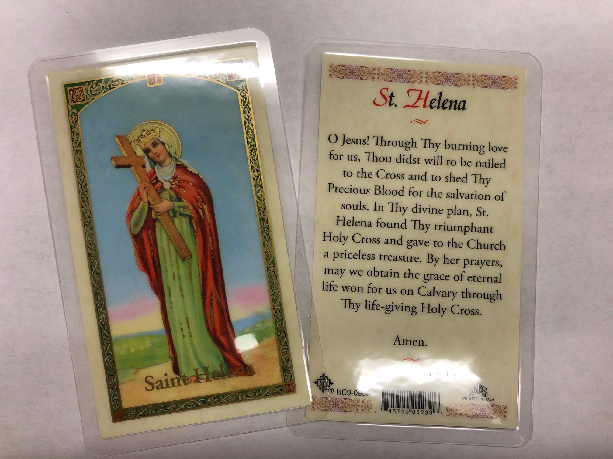 Holy Prayer Cards for The Prayer to St. Helena in English Set of 2