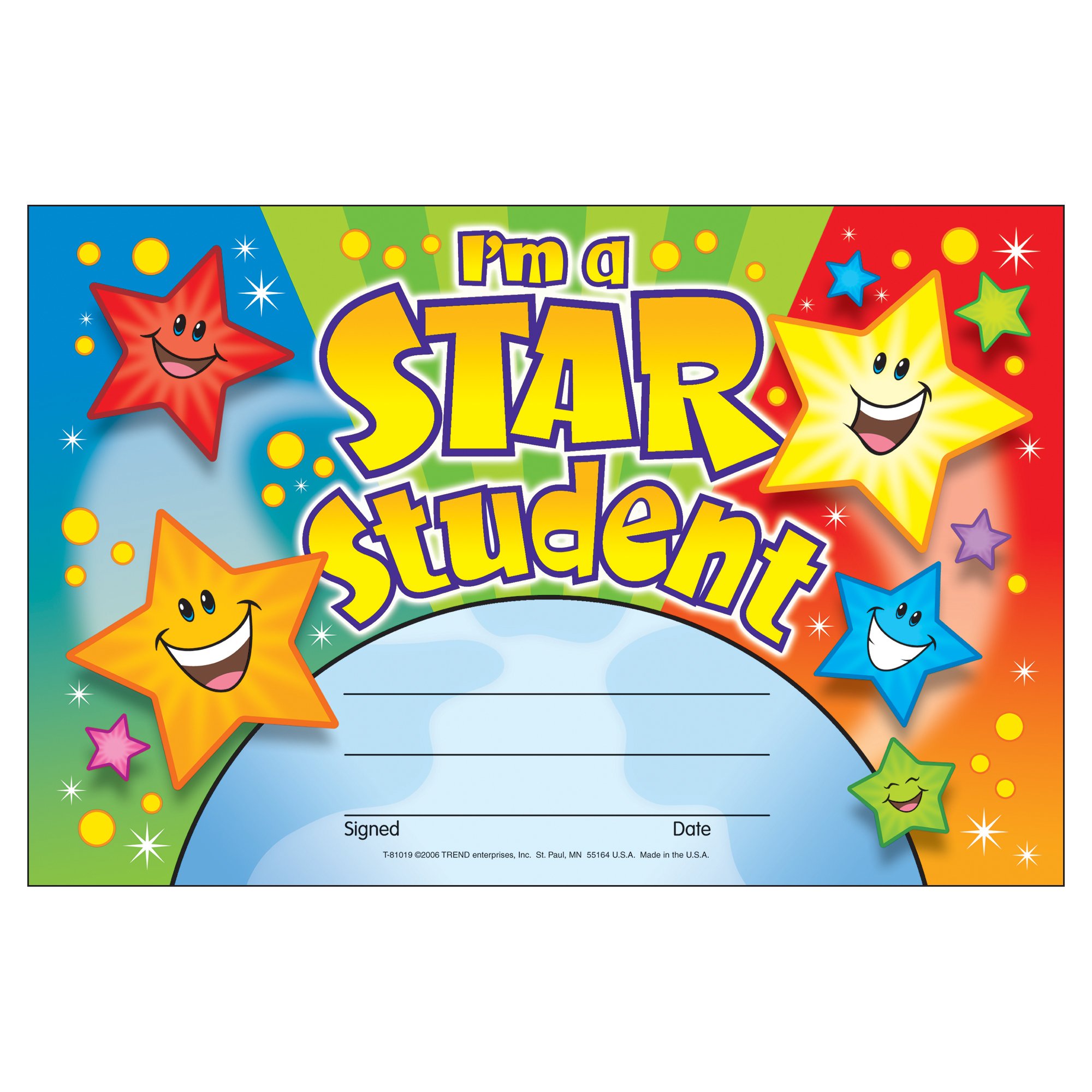 Trend EnterprisesInc. I'm a Star Student Recognition Awards, 30 ct