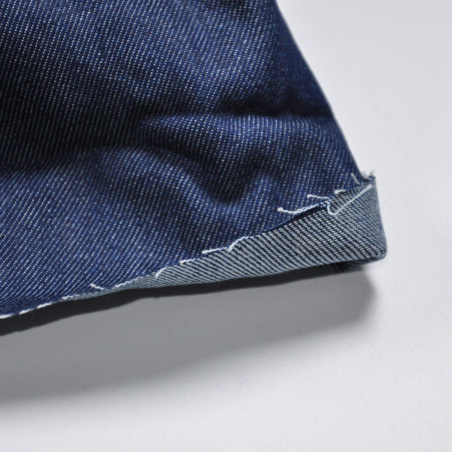 Indigo Blue 8 oz 100% Cotton Denim Chambray Fabric,56 Inches Wide, by The Yard