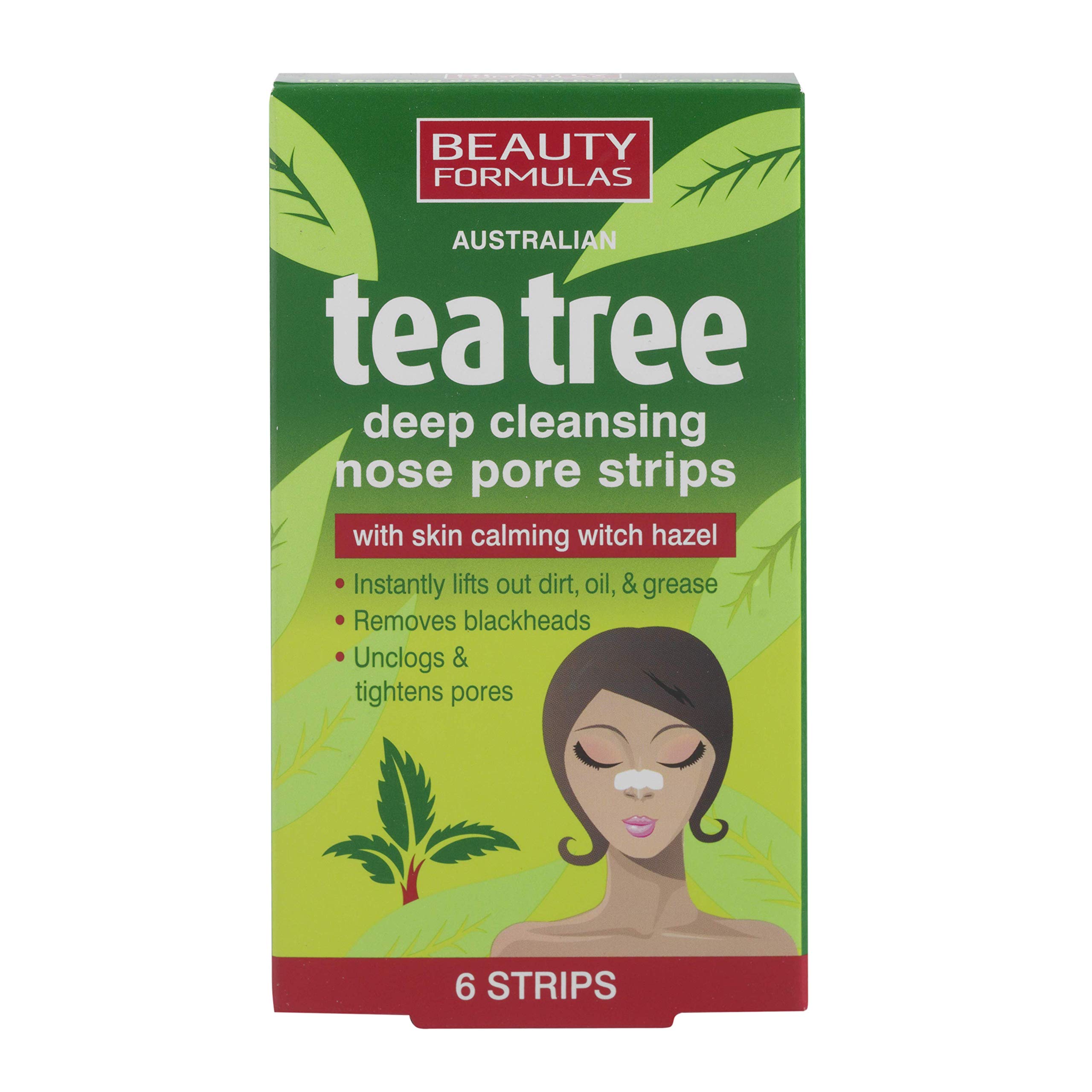 BEAUTY FORMULAS TEA TREE NOSE PORE STRIPS