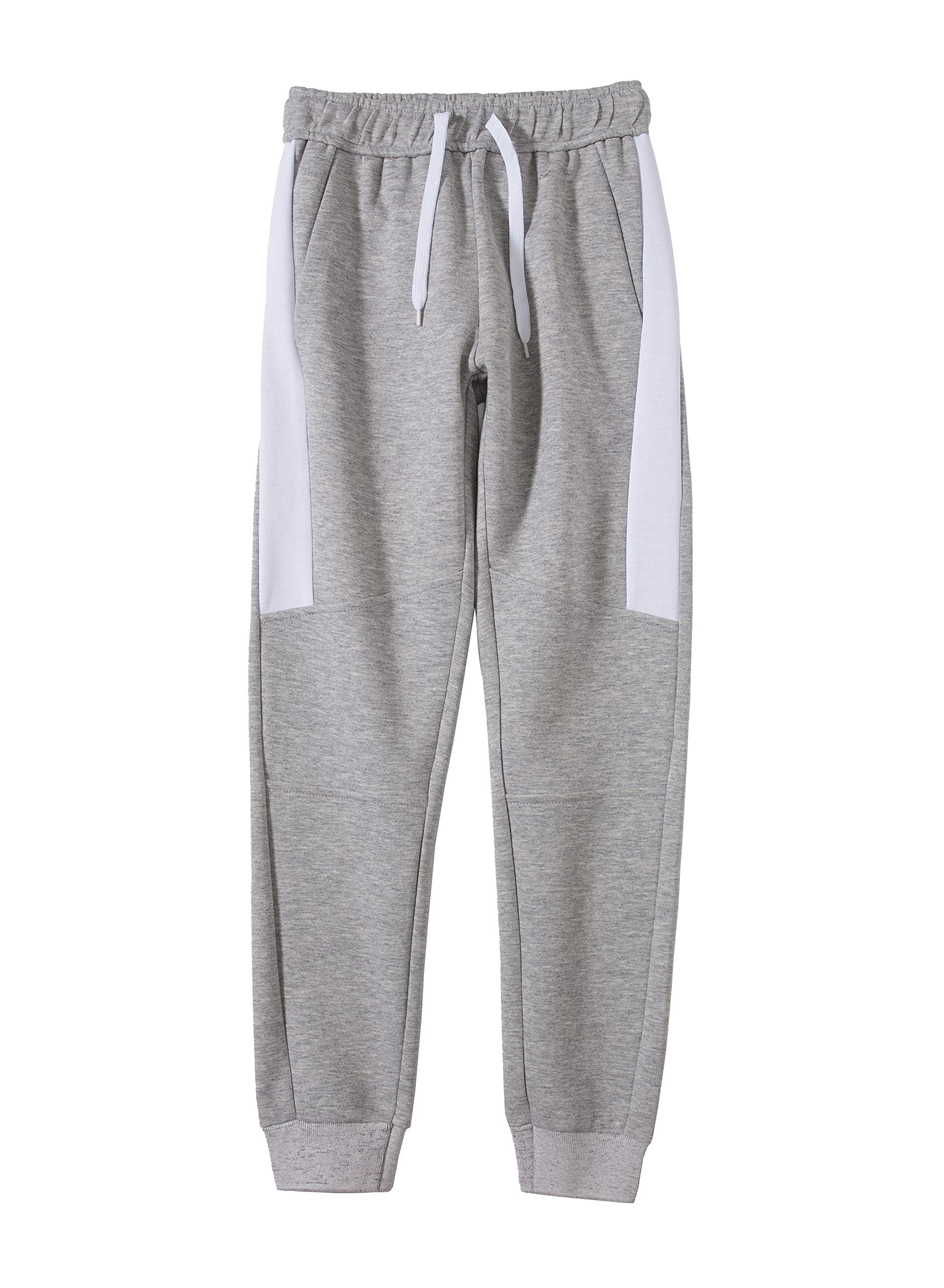 TronjoriBoys Pull on Active Sweatpants Elastic Waistband with Drawcord Side Panel