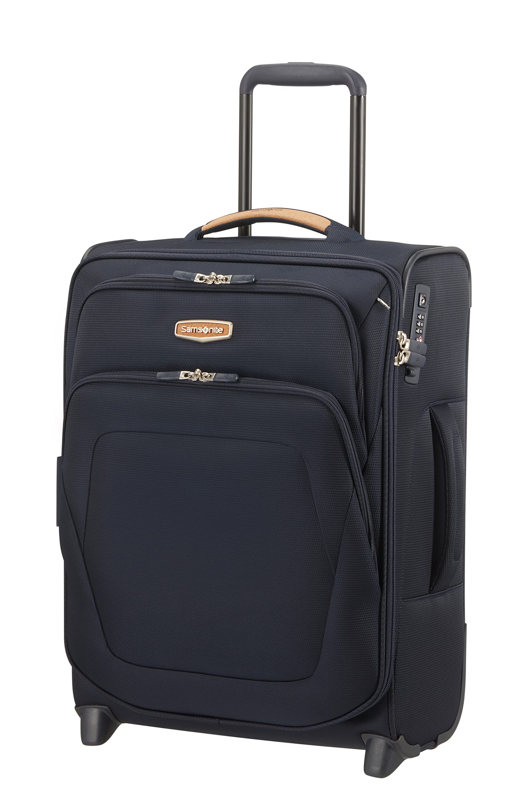 Samsonite Spark SNG ECO - Upright S (Length: 40 cm), Expandable Carry-On Luggage, 55 cm, 48.5/57 L, Eco Blue