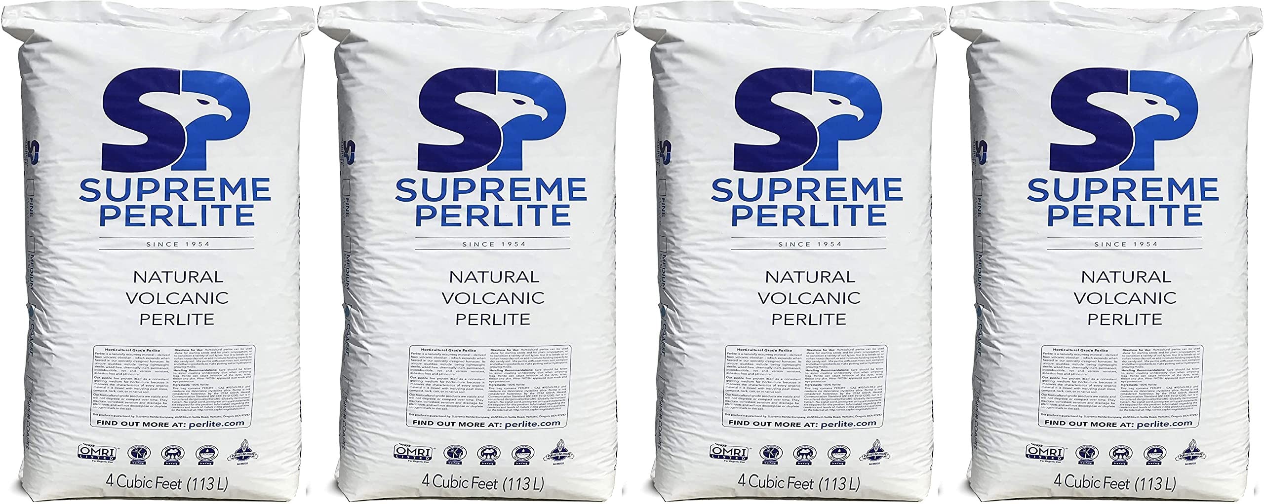 EasyGo Product Supreme Perlite Horticultural Coarse Grade – Garden Indoor Outdoor Plants - 4 Cubic Feet (103 Quarts) – 4 Bags