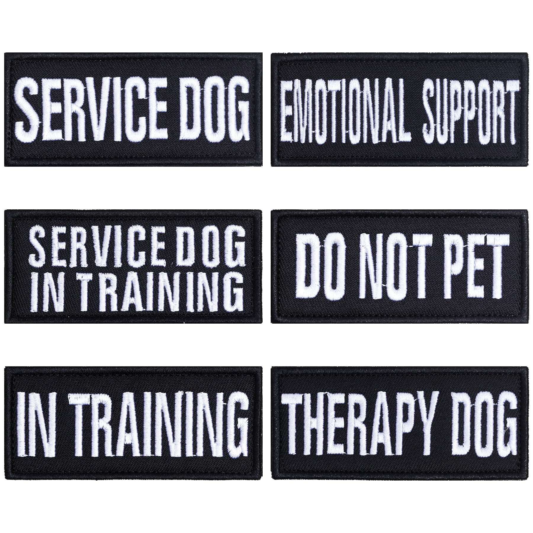 Pistha 6 Pieces Removable Tactical Dog Harness Service Dog Vest Patches Do Not Pet in Training Dog Patches and Dog Paw Patches Patches (4.3 x 1.6 Inch)