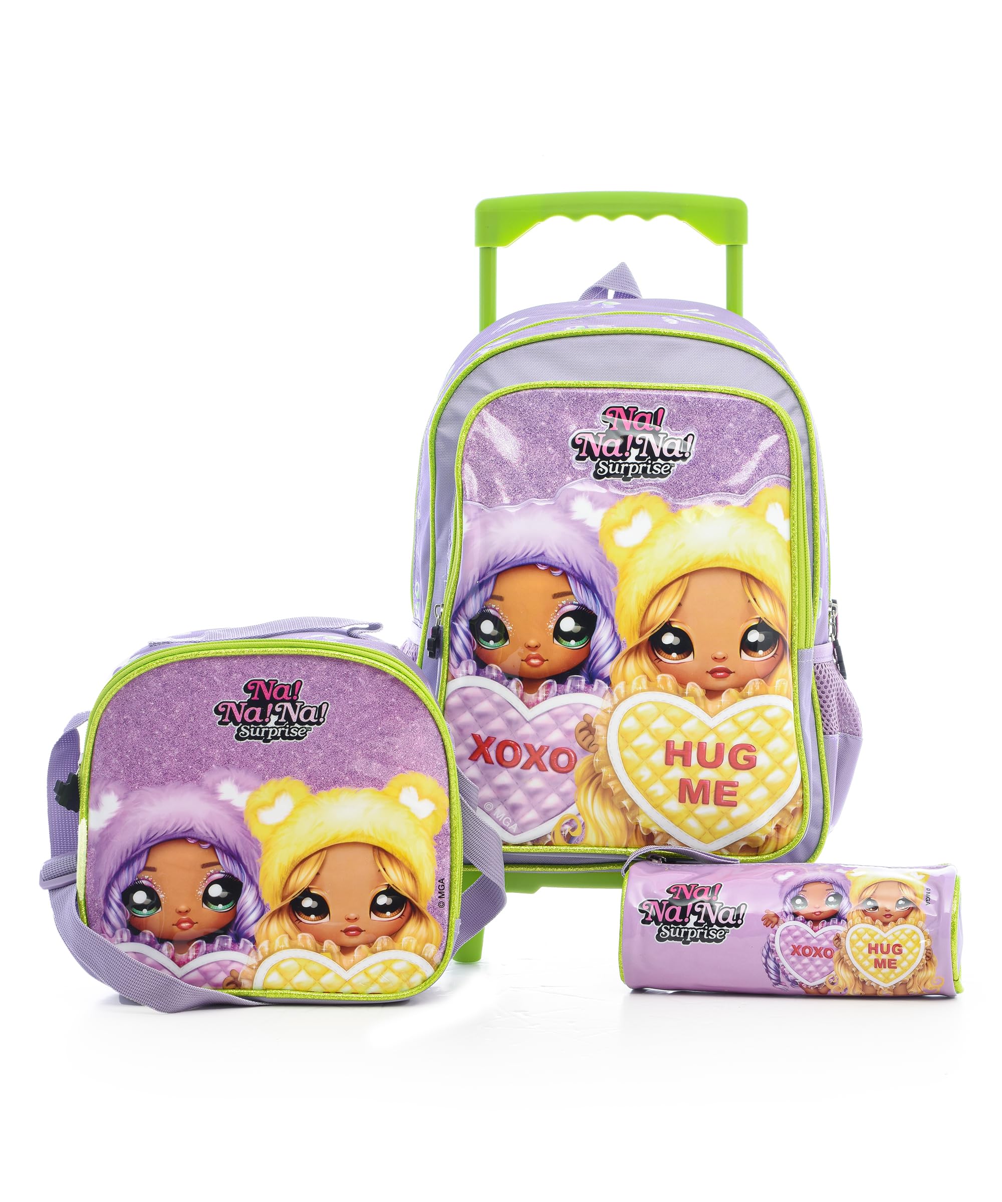 NANANA School Bag | Trolley Bag with Lunch Bag & Pencil Case | Kids Backpack | Boys Backpack | Girls Backpack