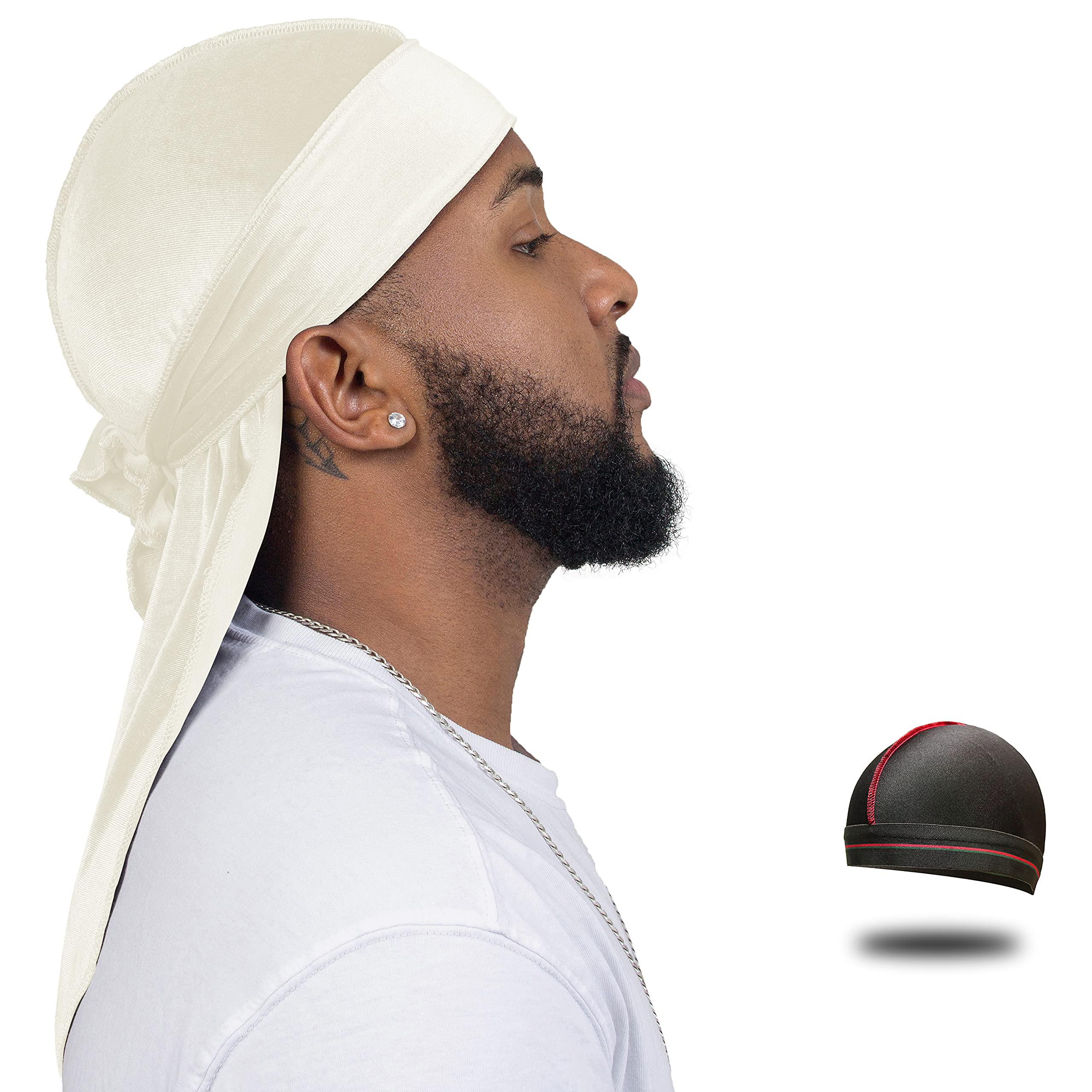 ForceWaveVelvet Durag for Men Wave Cap Velvet Dorag for Men Women 360 Wave