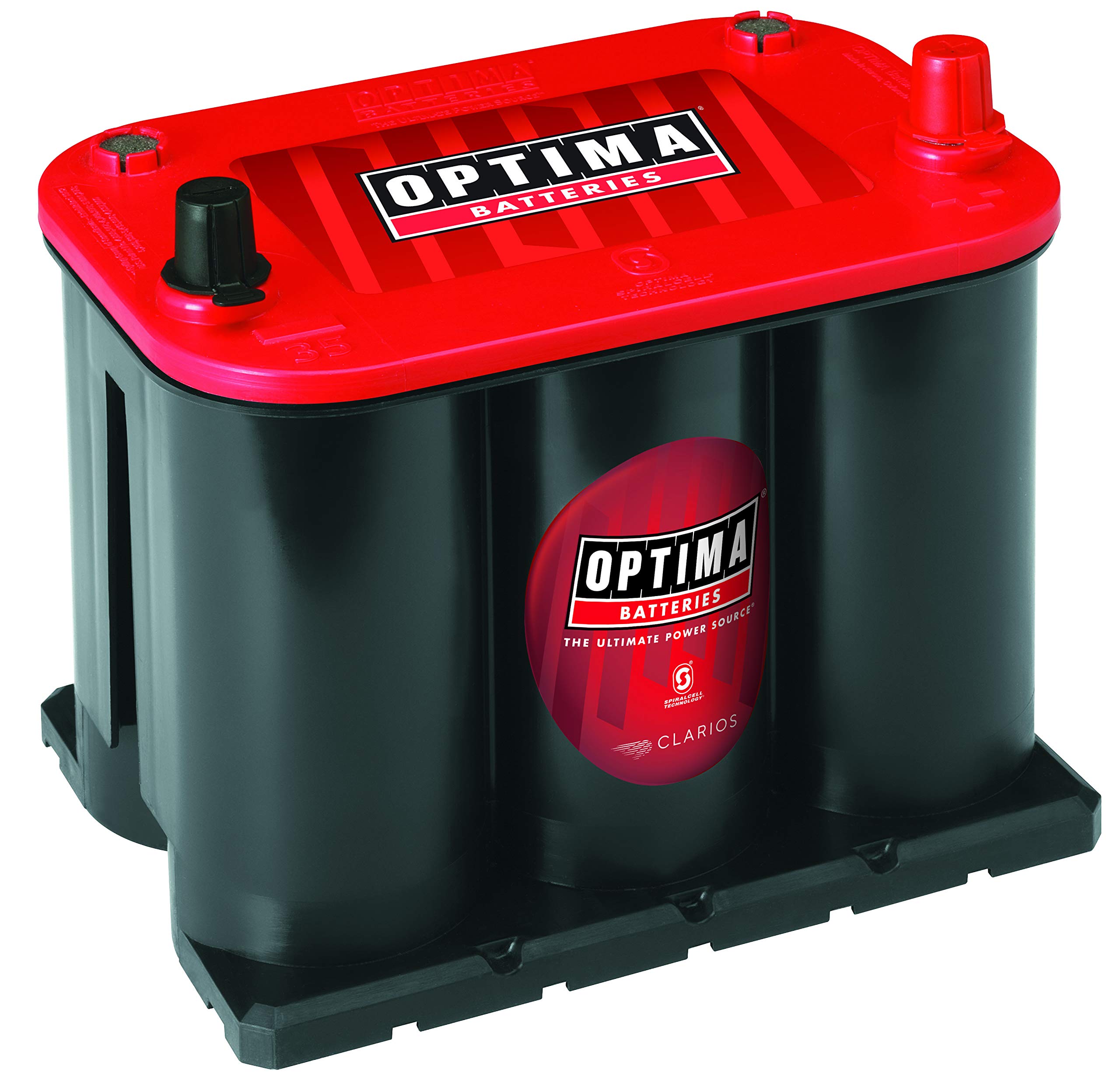 OPTIMA Batteries High Performance 35 RedTop Sealed AGM Car, Truck and SUV Starting Battery, 720 CCA, SAE Terminal, Maintenance Free, Versitile Mounting