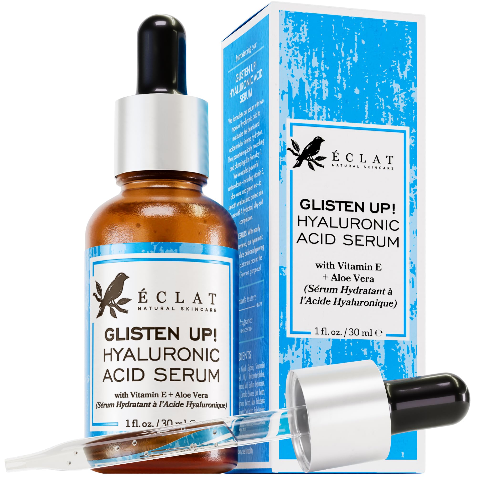 Hyaluronic Acid Serum for Face - 2.5% Hyaluronic Acid + 3% B5 with Vitamin C & E, Aloe Vera, Facial Serum for Anti Aging and Anti Wrinkle, Hydrating Serum, Face Serum for All Skin Type