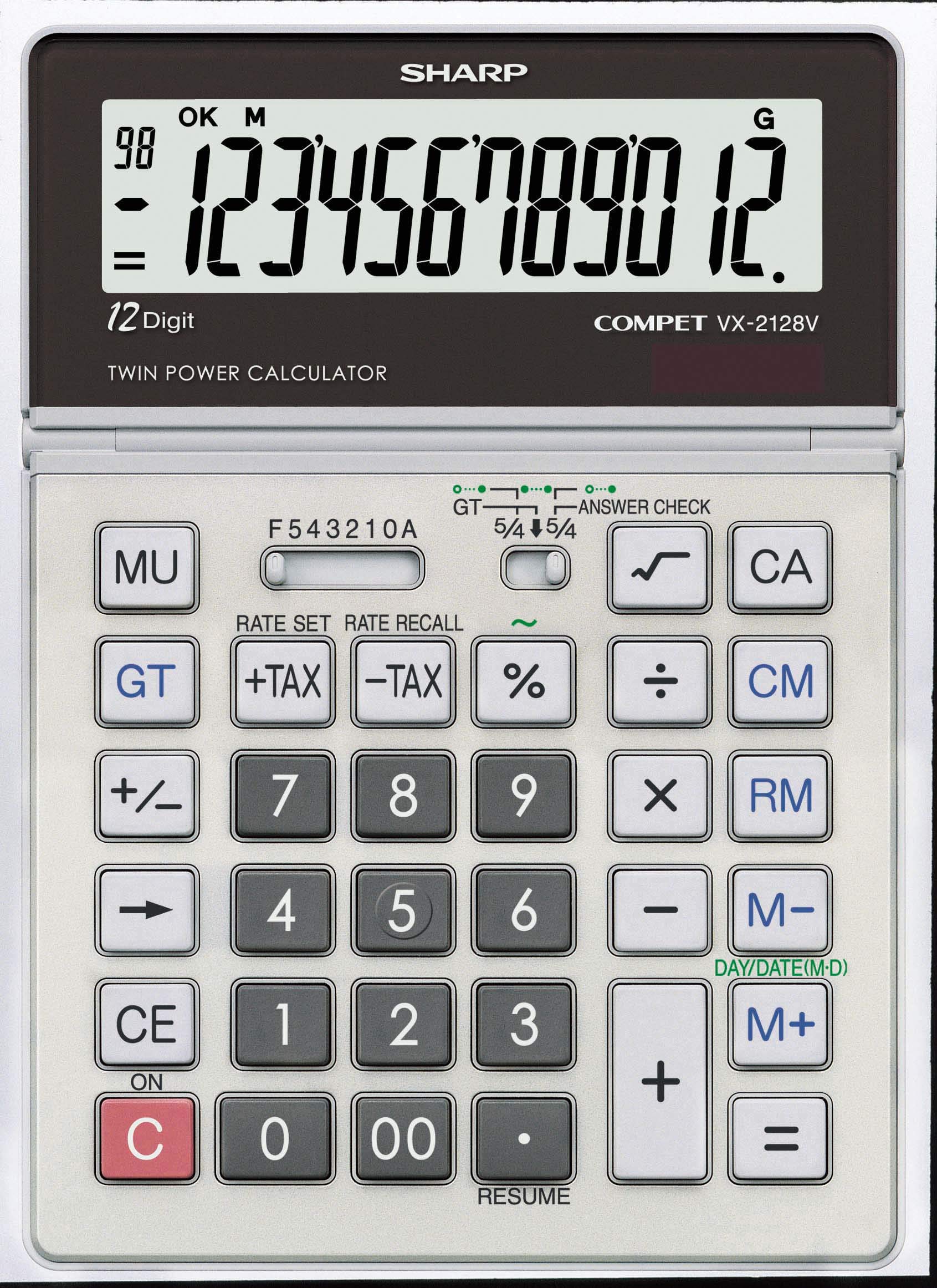 SharpVX2128V Portable Desktop Handheld Calculator