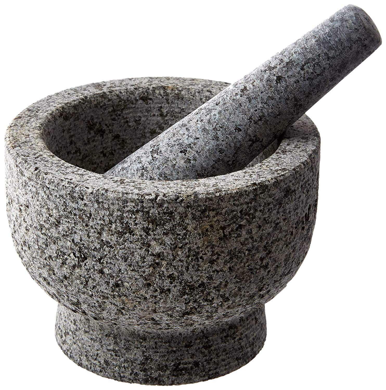 Subaa Stone Mortar and Pestle Set/Ural/Okhli Masher/idikallu 5.5 inch Height, 5 Inch Dia (Wt-3Kg)