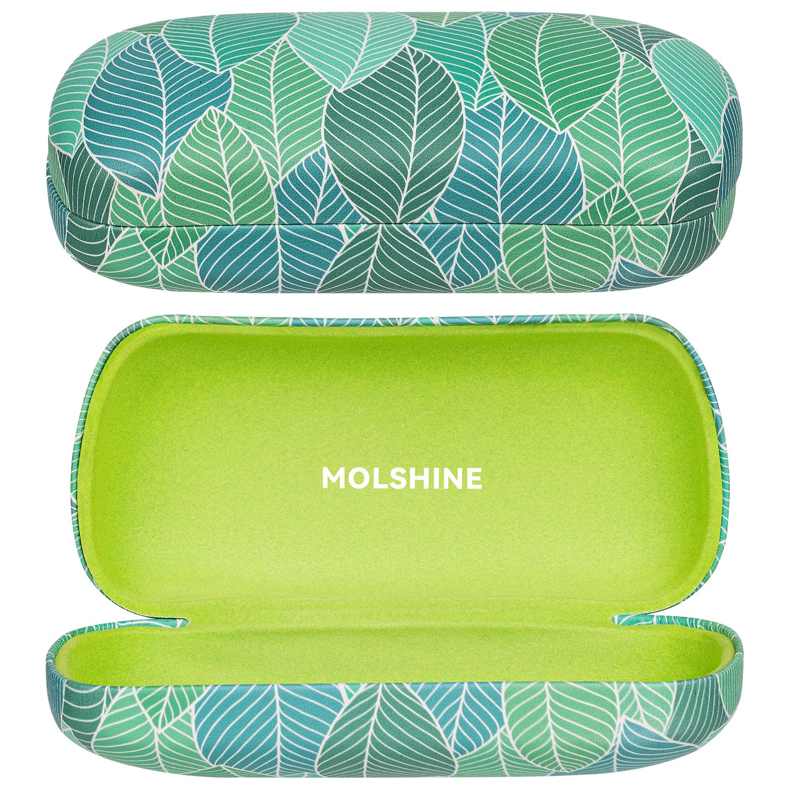 molshineHard Shell Sunglasses Case, Classic Large Glasses Case for Sunglass, Eyeglasses with Cleaning Cloth