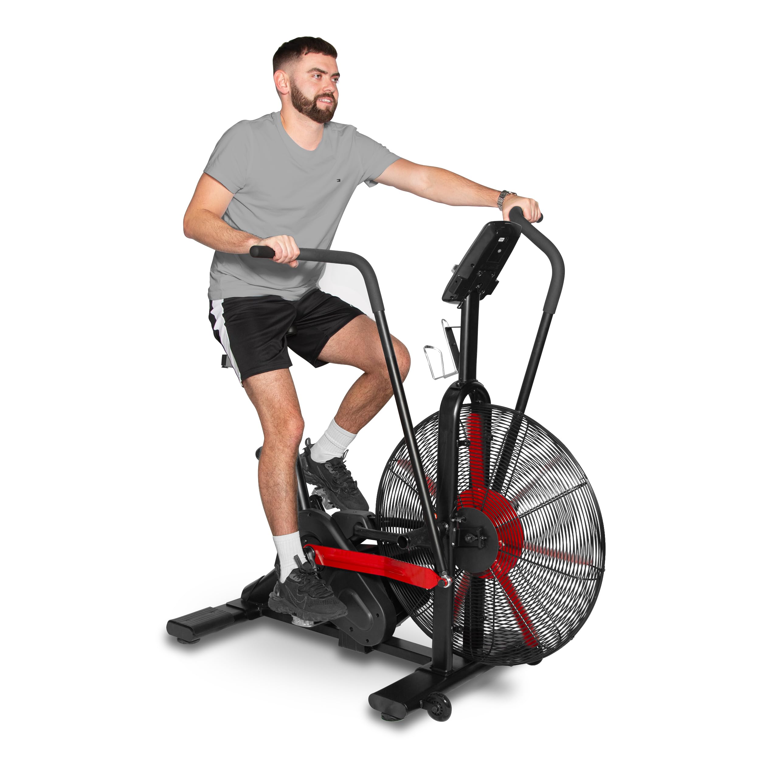 JLL Sonic 1 Air Bike, Exercise Bike for Home Use, Stationary Bike with Air Resistance, Assault Bike with App Compatibility, Fan Bike 130kg Max User Weight