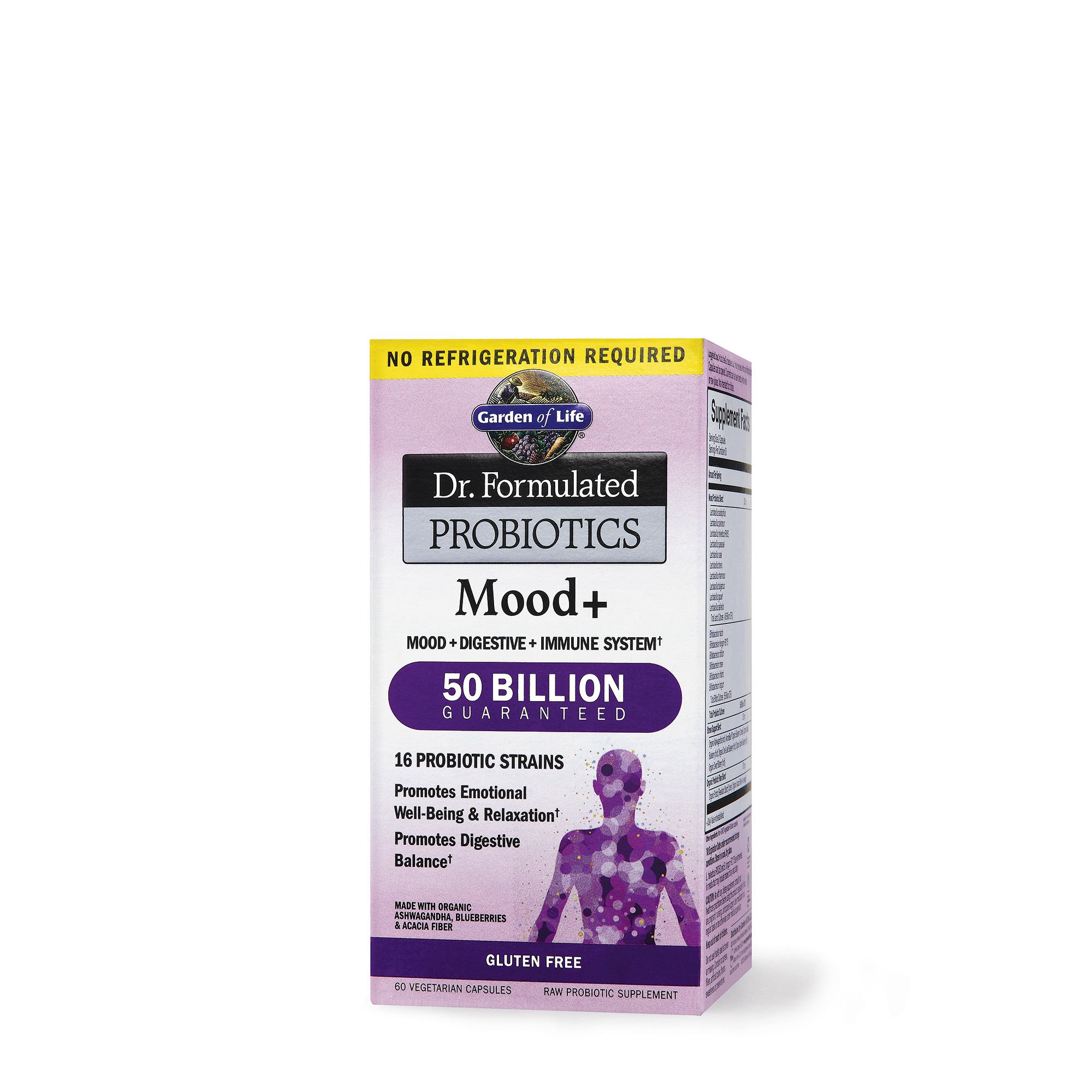 Garden of Life Dr. Formulated Mood+ Probiotics 60 Vegetarian Capsules