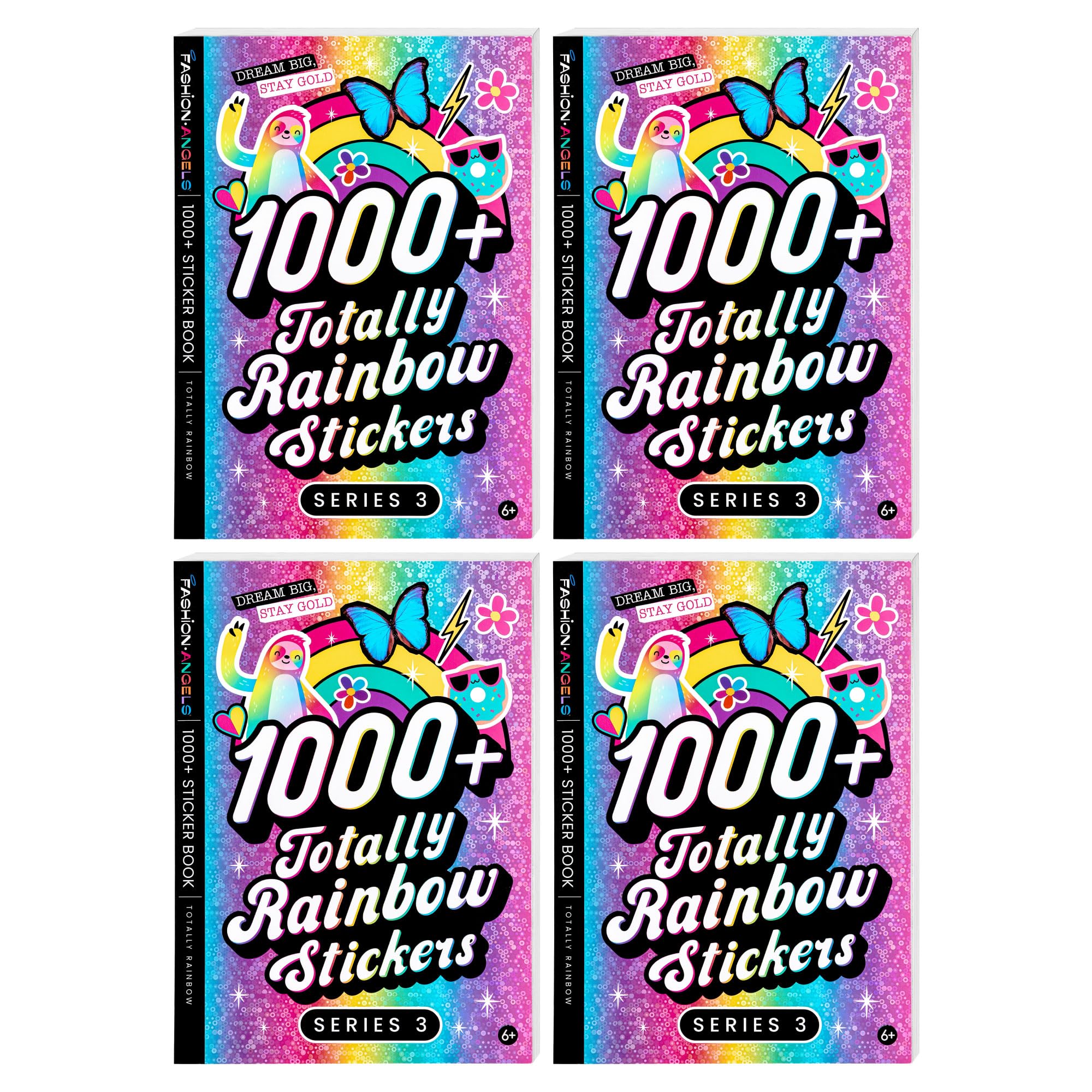 Fashion Angels1,000+ Totally Rainbow Sticker Book Multi Pack! Includes Fun & Colorful Craft Stickers, Ideal for Accessorizing Kids & Teens Notebooks, Journals & More