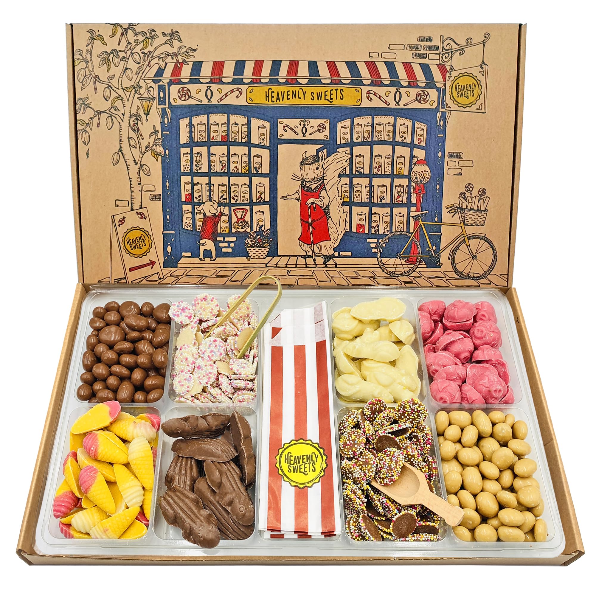 Heavenly Sweets | Extra Large Chocolate Gift Box Hamper 1.2KG | Retro Chocolate Pick and Mix Selection Set | Birthday Thank You Christmas Stocking Filler Assortment | Men Women Kids & Adults