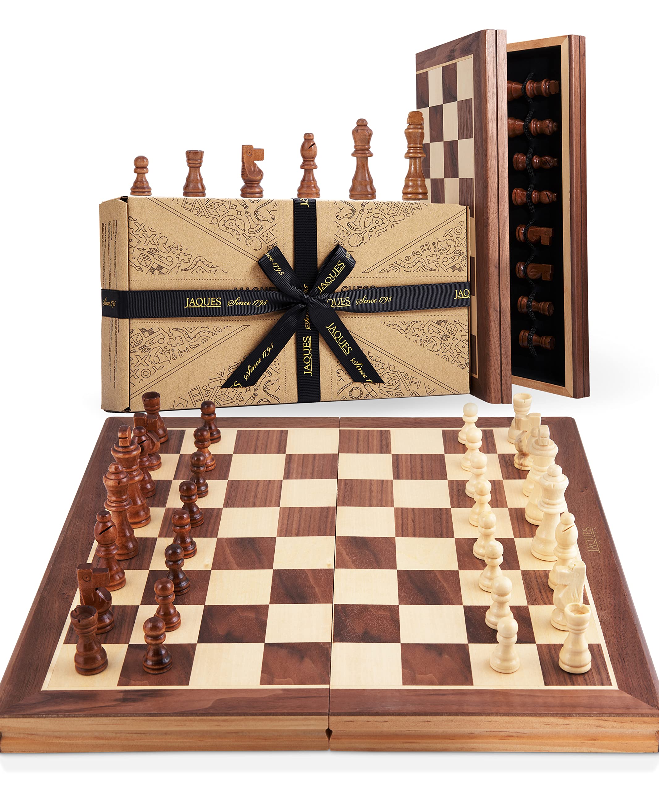 Jaques of LondonChess Sets - Complete Hand Carved Set with Folding Board & Case Since 1795