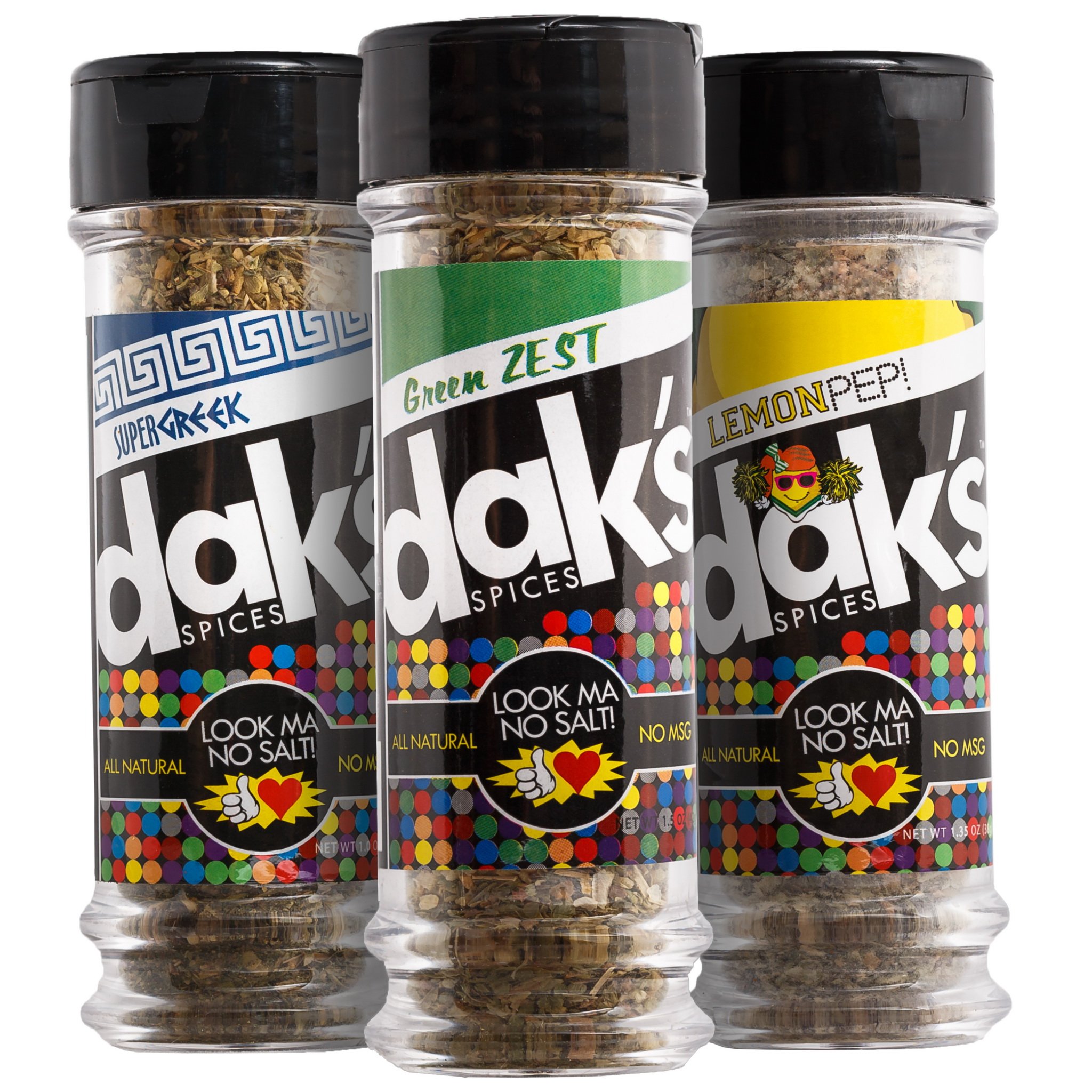 DAK's Spices Lean Green Trio Spice Blend Set | 100% Salt Free Spices | Premium & Healthy Seasoning | MSG Free, Preservative Free, Potassium Chloride Free | Low Carb & Keto Friendly | Perfect for Clean Eating & Adding Flavor to Paleo Recipes | 1.5 oz