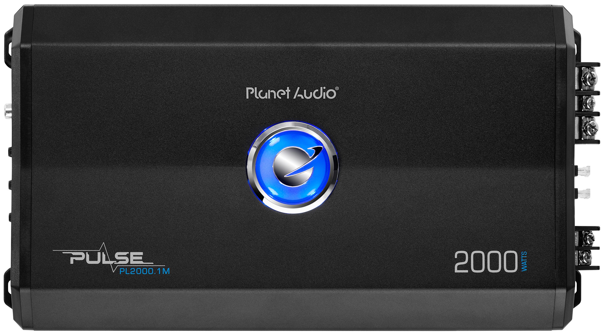 Planet Audio PL2000.1M Monoblock Car Amplifier - 2000 High Output, Low/High Level Inputs, Low Pass Crossover, MOSFET, Hook Up to Subwoofer for Bass