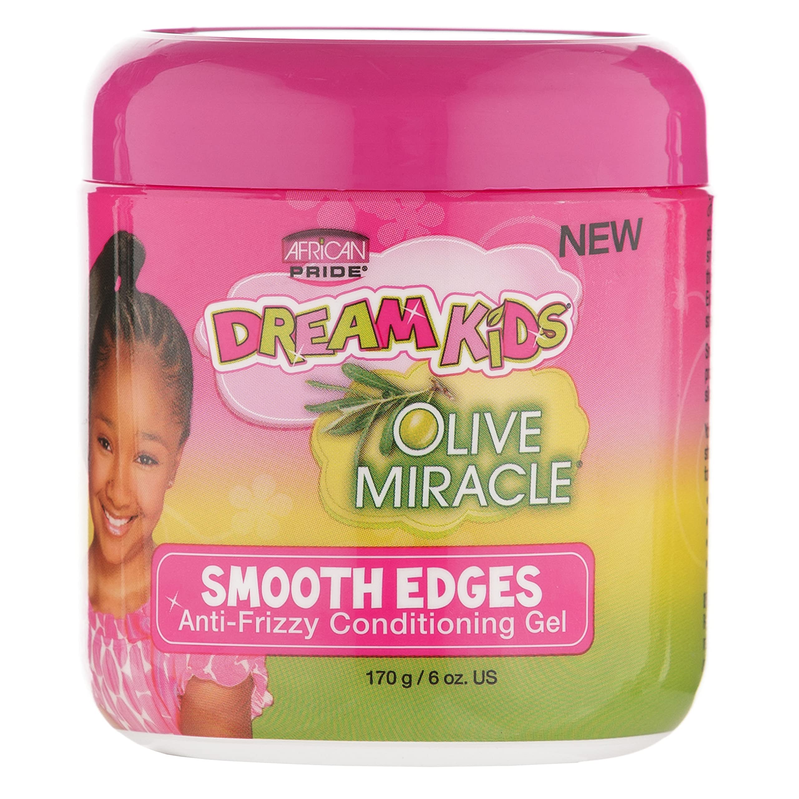 African PrideDream Kids Olive Miracle Anti-Frizzy Conditioning Gel Smooth Edges 170 g/6 oz