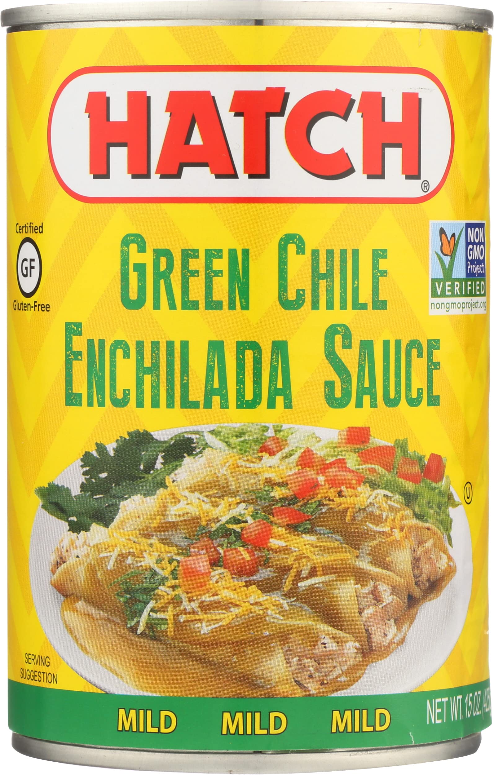 Hatch Green Chile Enchilada Sauce, Mild, 15-Ounce Can (Pack of 12)