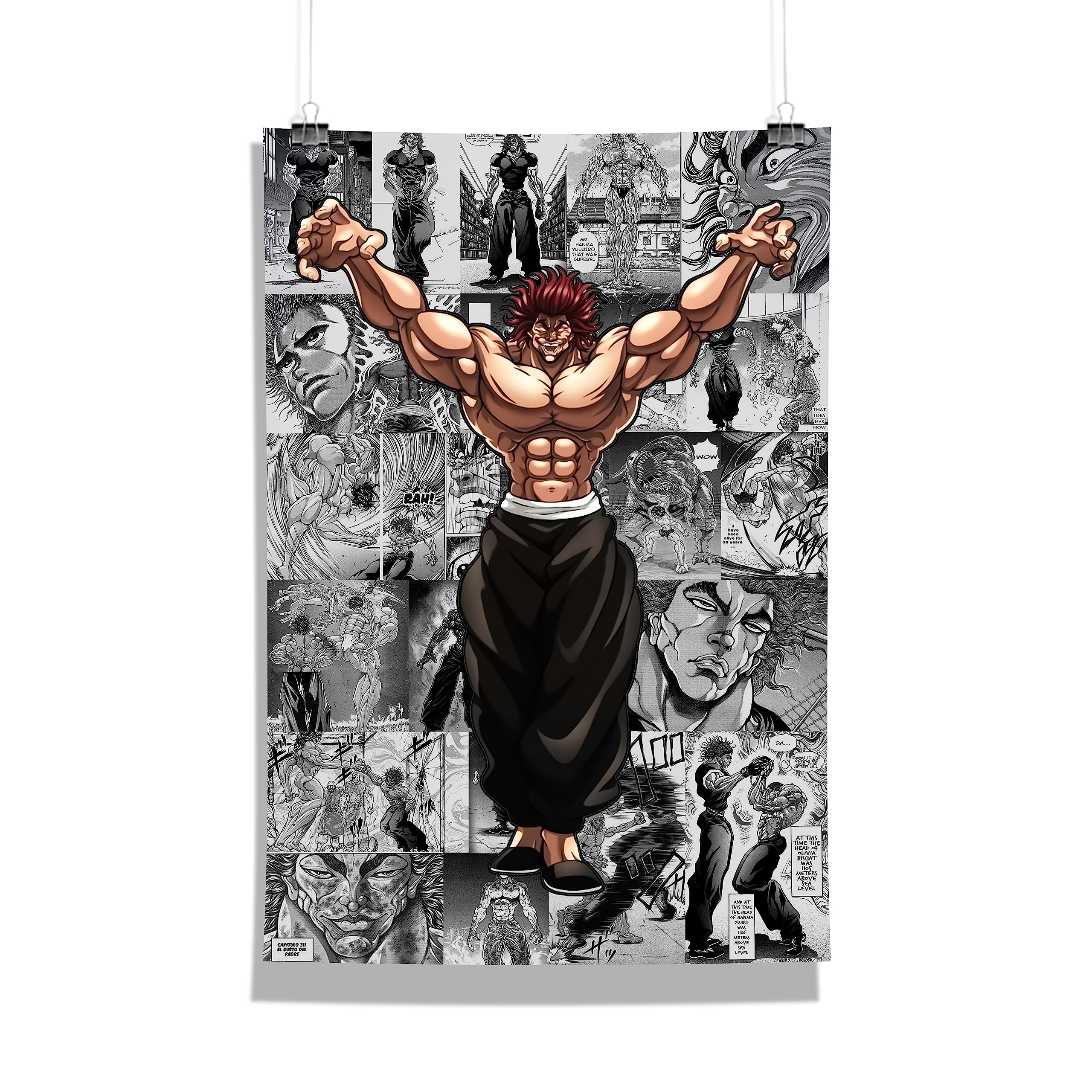 MCSID RAZZ - Anime - Baki - Yujiro Hanma - The Strongest Design A3 Wall Poster (Without Frame) - Best Gifts For Anime Fans/Anime Fandom/Great Artifacts For Home & Decor