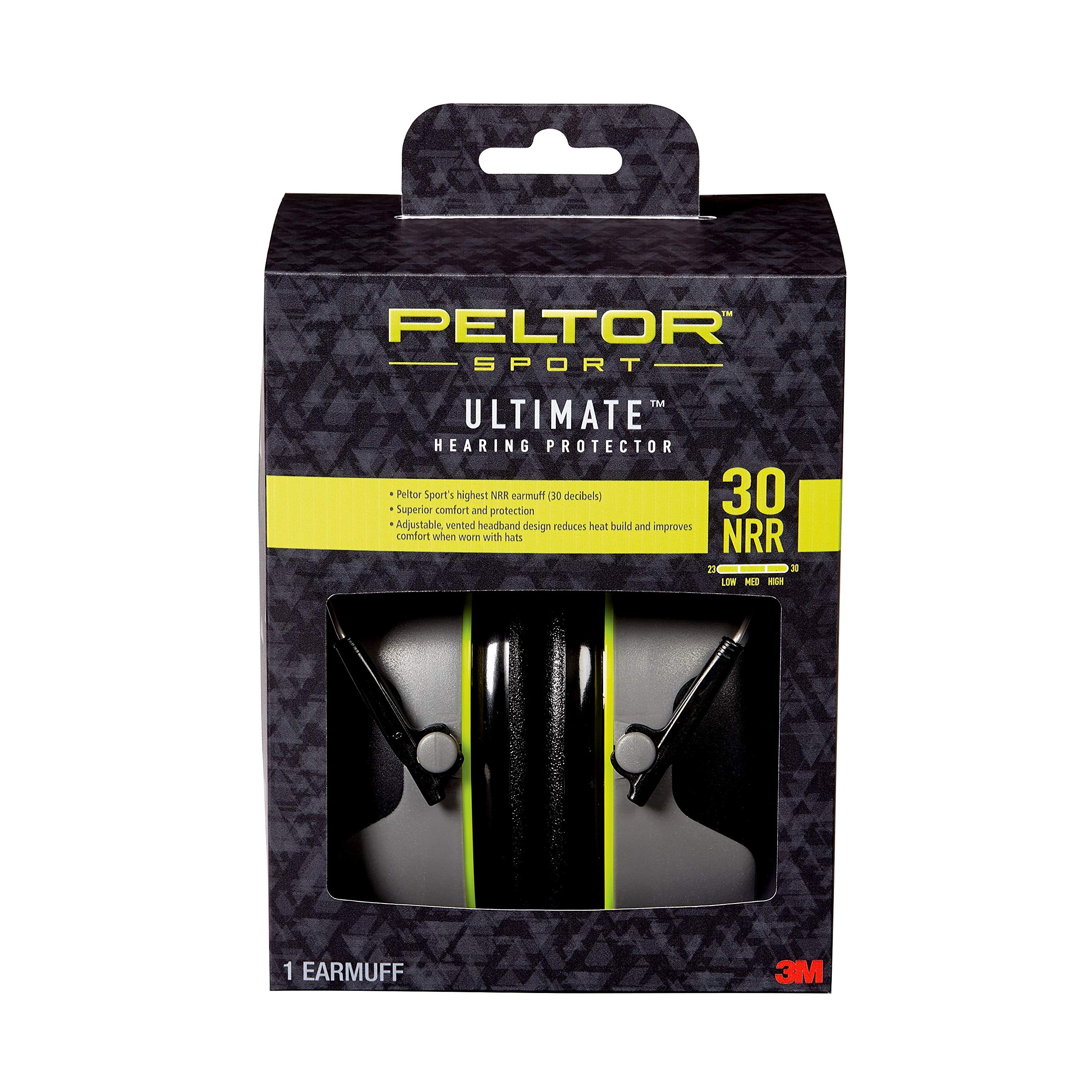 3M Peltor Hearing Protector Earmuffs: Sport Ultimate (Grey)