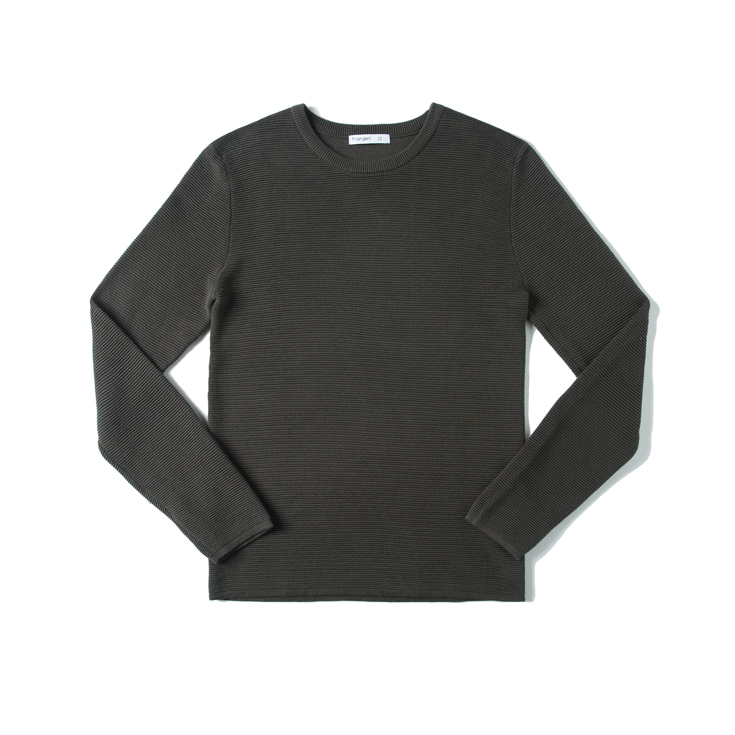 Boys' Long Sleeve Crew Neck Cotton Sweater