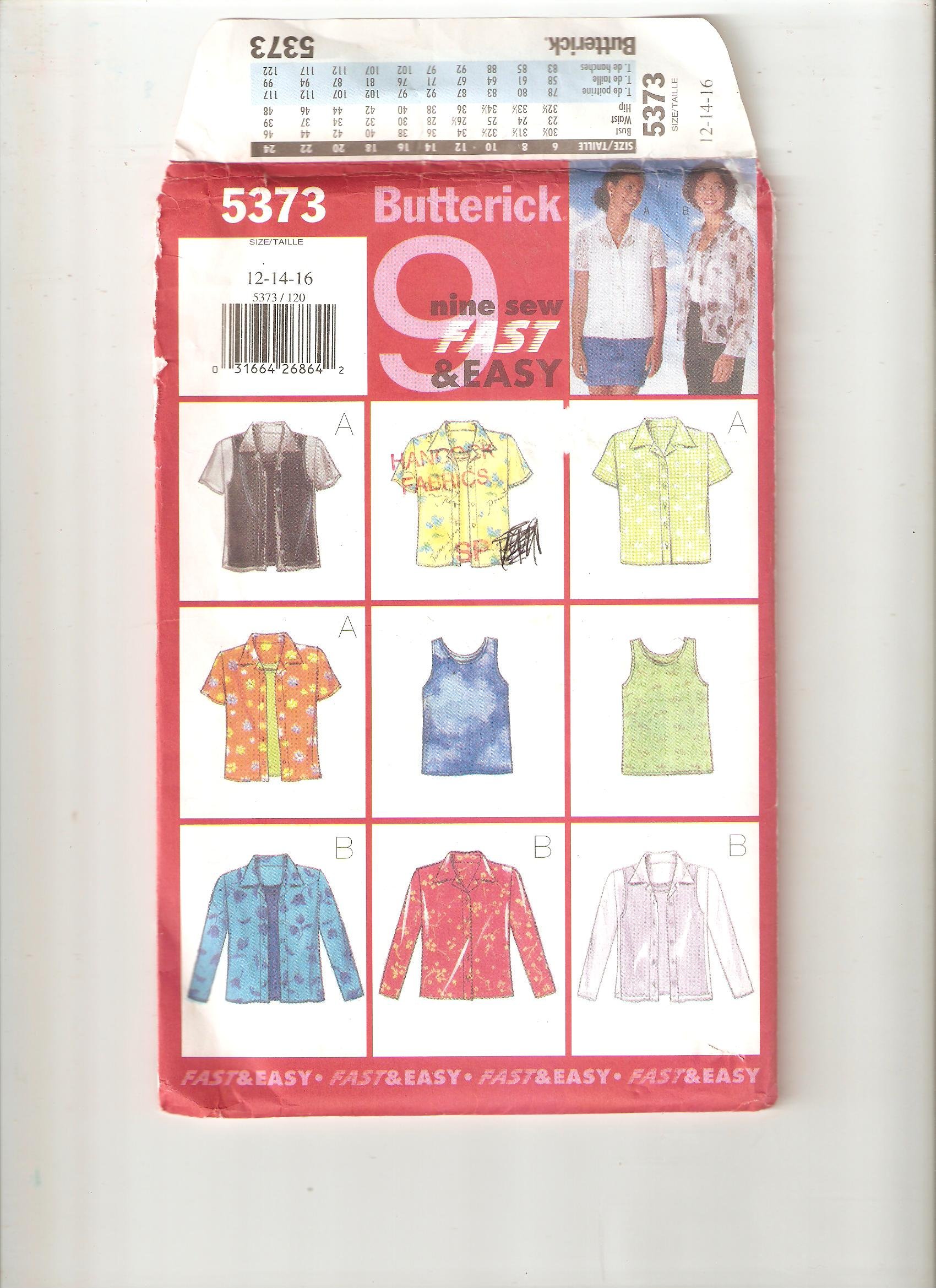 Butterick sewing patterns uk