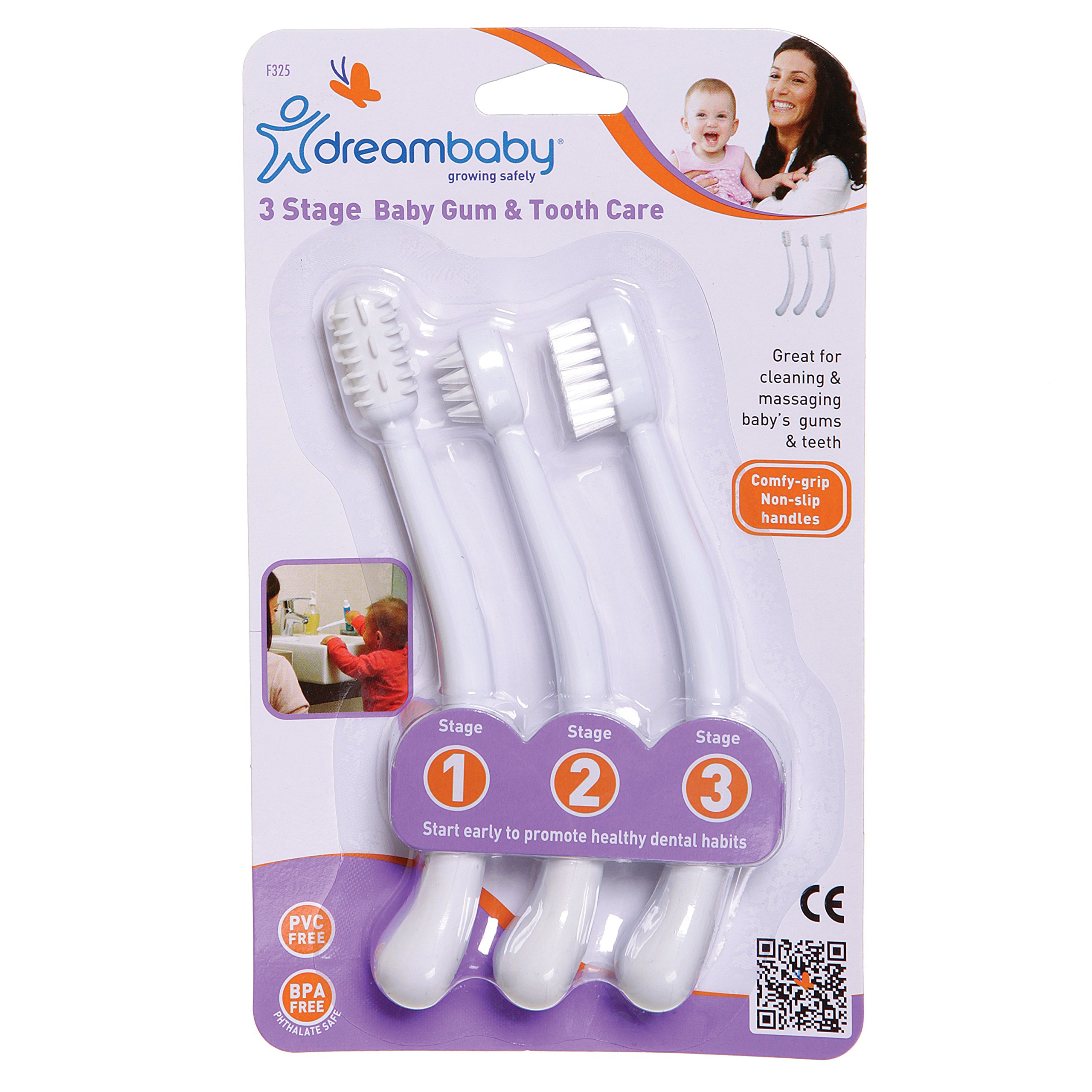 DreambabyToothbrush Set 3 Stage, White