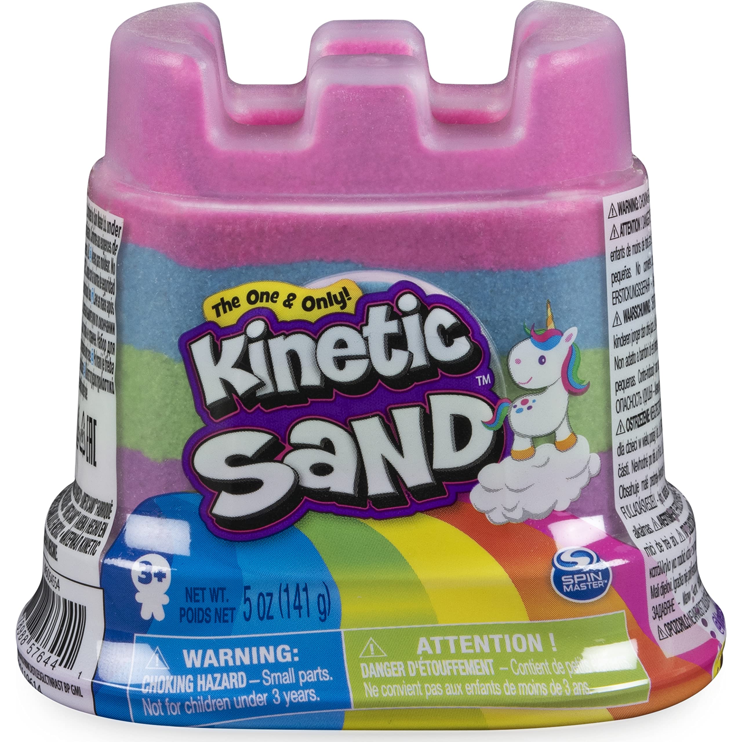 Kinetic Sand6054549 Rainbow Castle Container, Mixed Colours