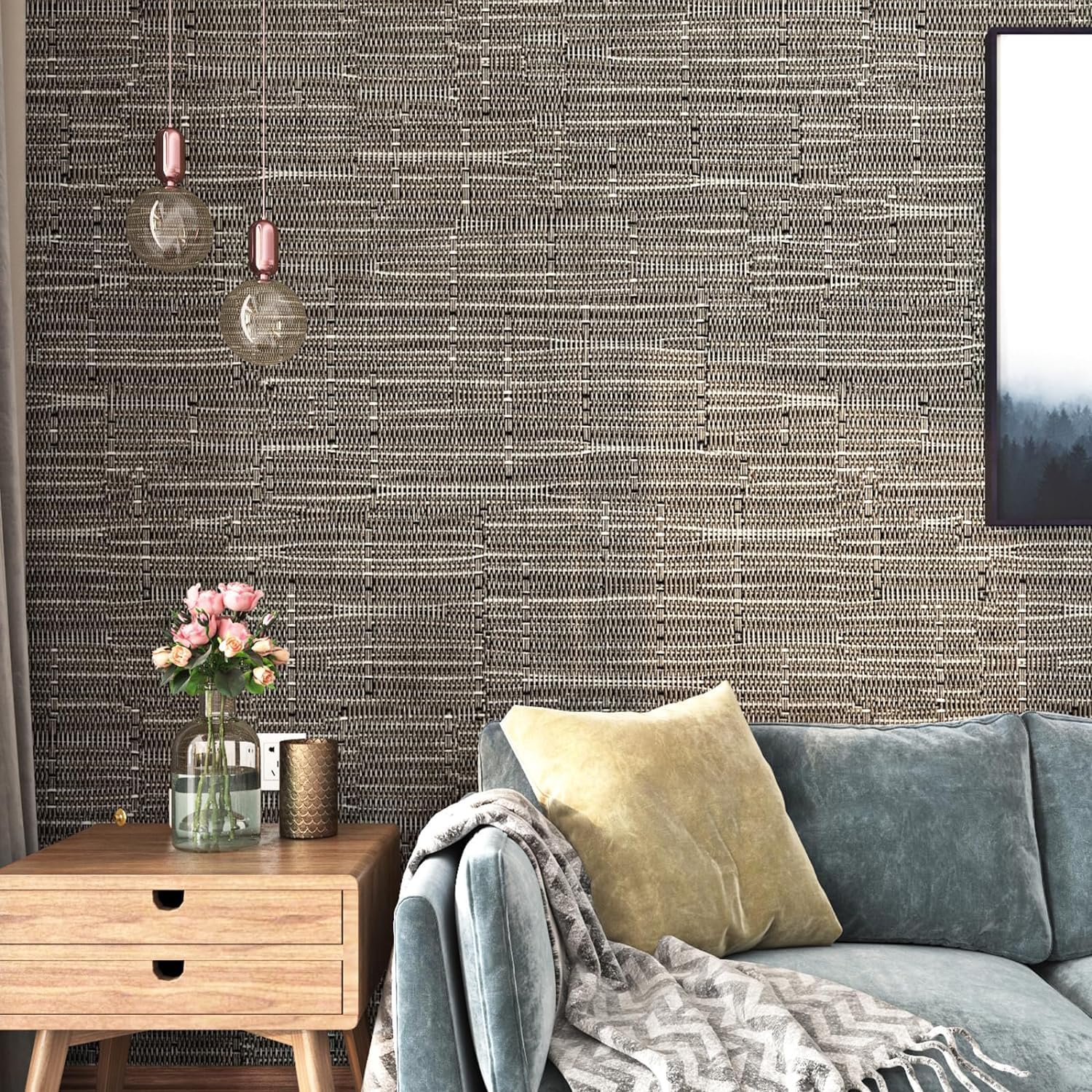 FunStick 40CM×6M Taupe Brown Peel and Stick Wallpaper for Bedroom Kitchen Wallpapers for Walls Washable Vintage Textured Self Adhesive Wallpaper Brown Sticky Back Plastic Patterned for Furniture Walls