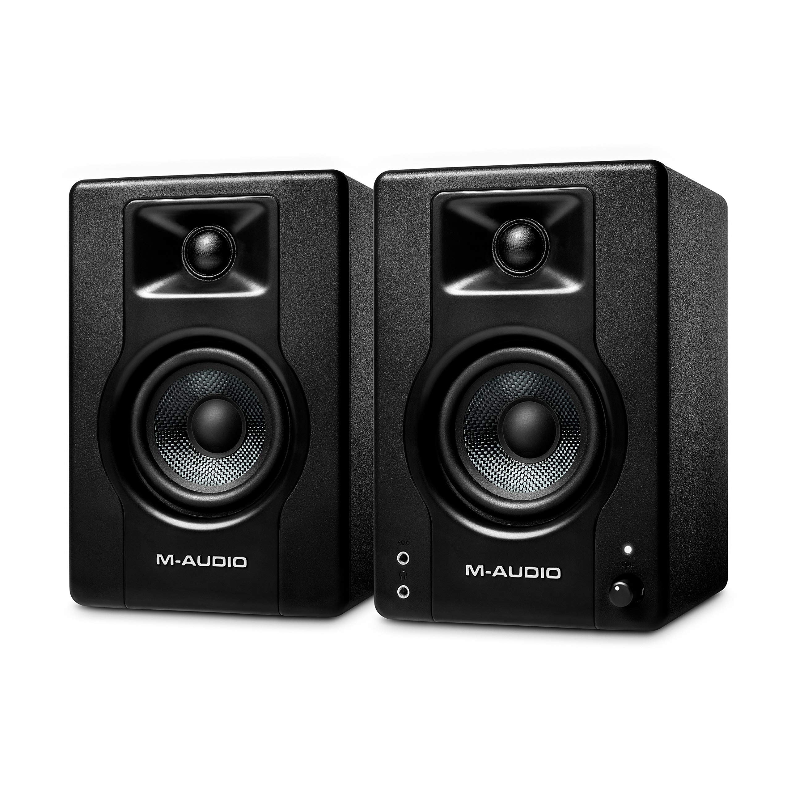 M-AudioBx3-120-Watt Powered Desktop Computer Speakers/Studio Monitors For Gaming, MUSic Production, Live Streaming And Podcasting (Bx3 Pair)