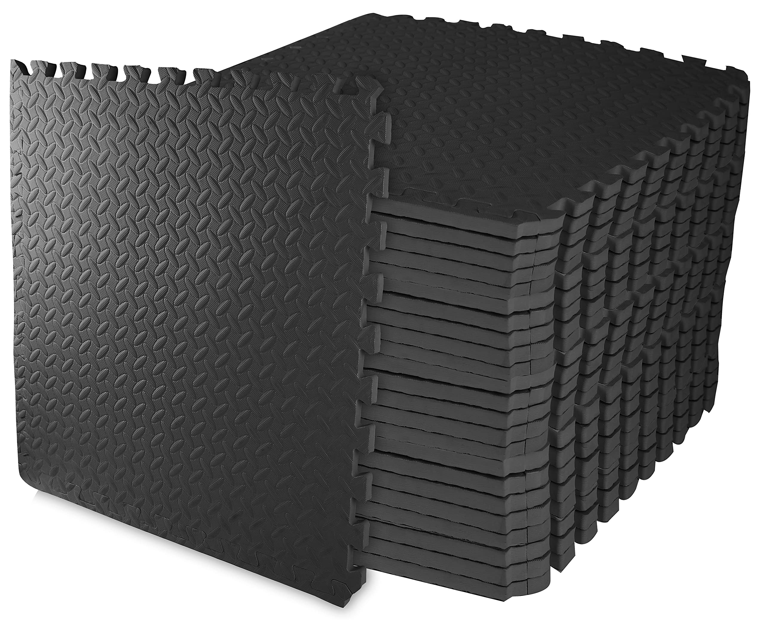 BalanceFrom Puzzle Exercise Mat with EVA Foam Interlocking Tiles for Exercise, MMA, Gymnastics and Home Gym Protective Flooring