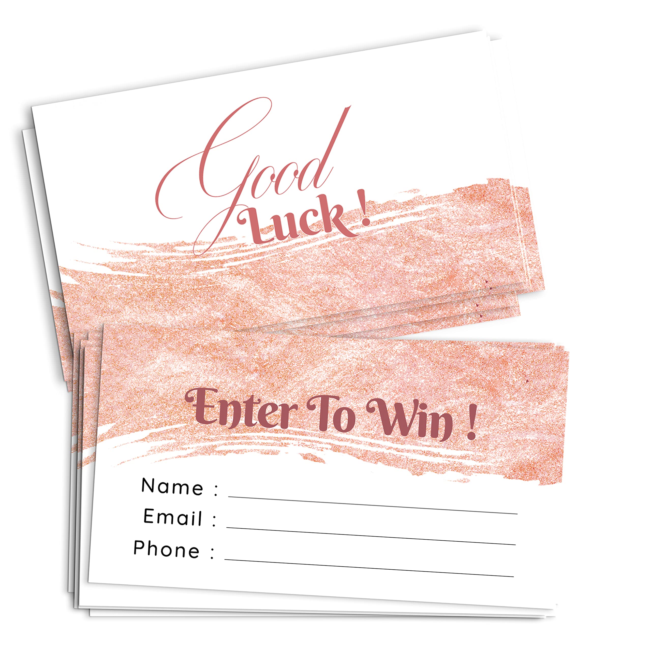 CLEVER SIGNS Raffle Tickets, 200-Pack, Enter to Win Cards, 3.5" x 2", Entry Form Cards for Contests, Auction Tickets for Ruffle, Entry Form Cards for Giveaway Contest, Raffle Tickets for Events