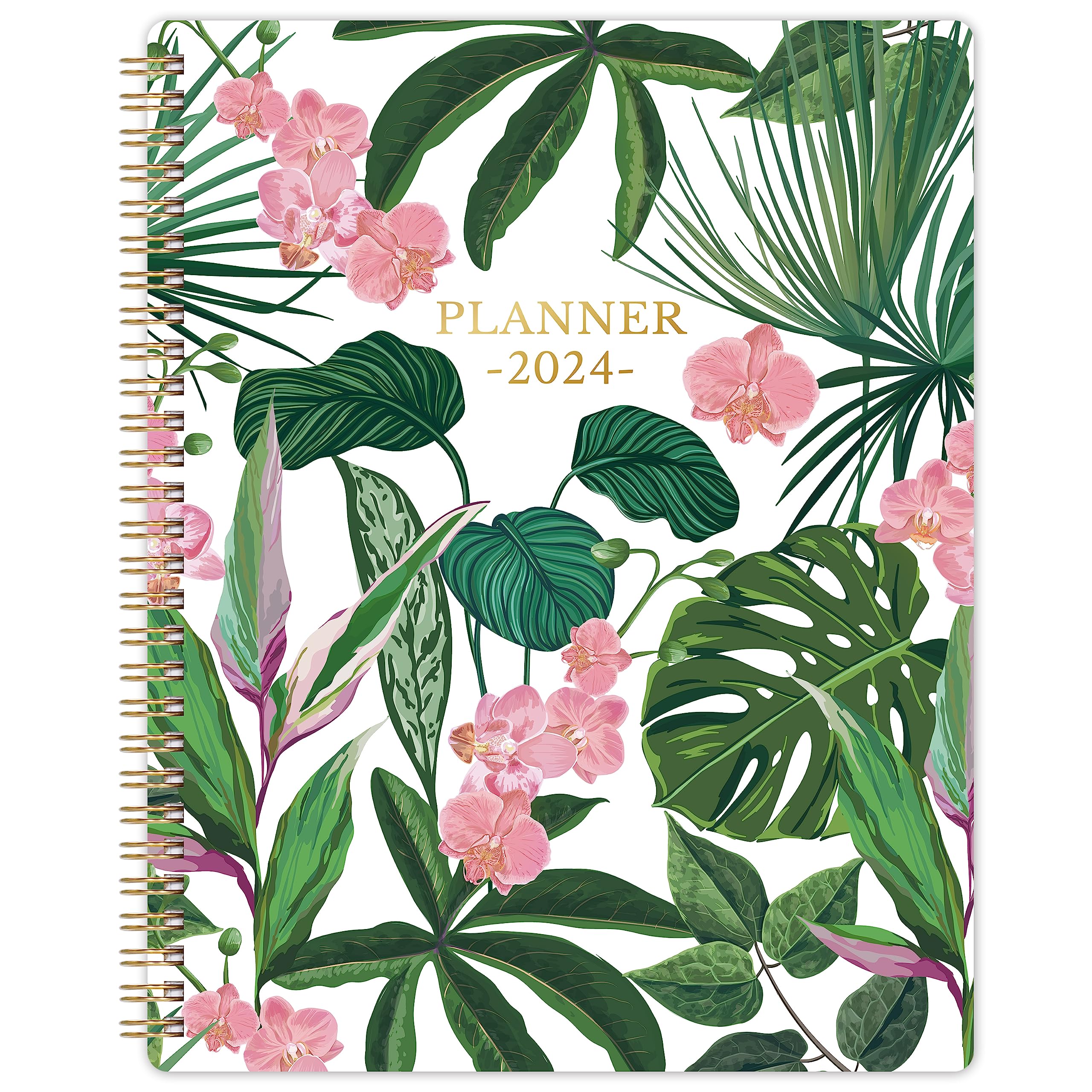 2024-2025 Planner - Jul. 2024 - Jun. 2025, Planner 2024-2025, 8" x 10", 2024-2025 Planner Weekly and Monthly with Marked Tabs + Thick Paper + Contacts + Calendars + Holidays + Twin-Wire Binding -