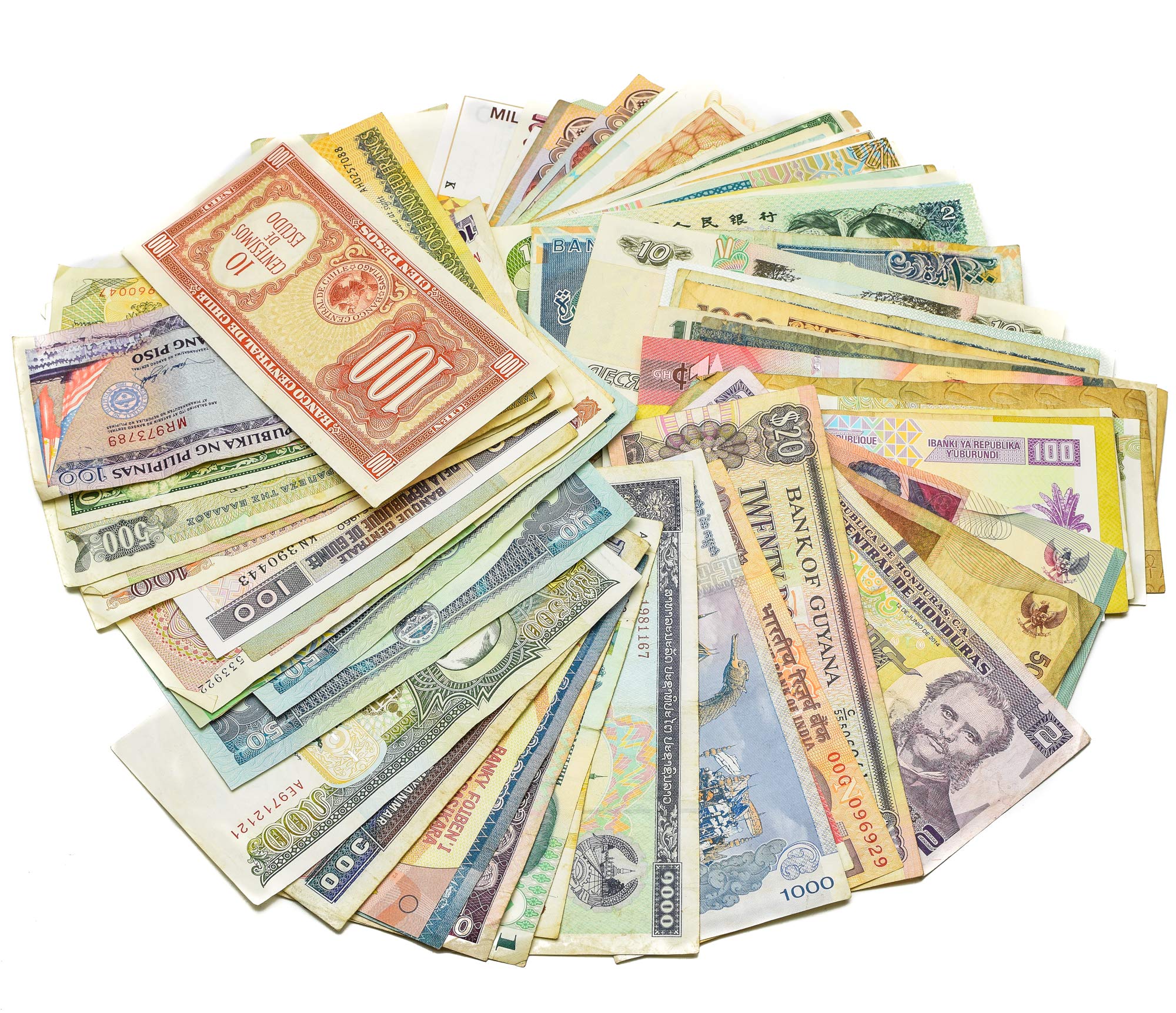 100 Different World Banknotes | Real Collectible Notes | Old Foreign Money | Currency Collection