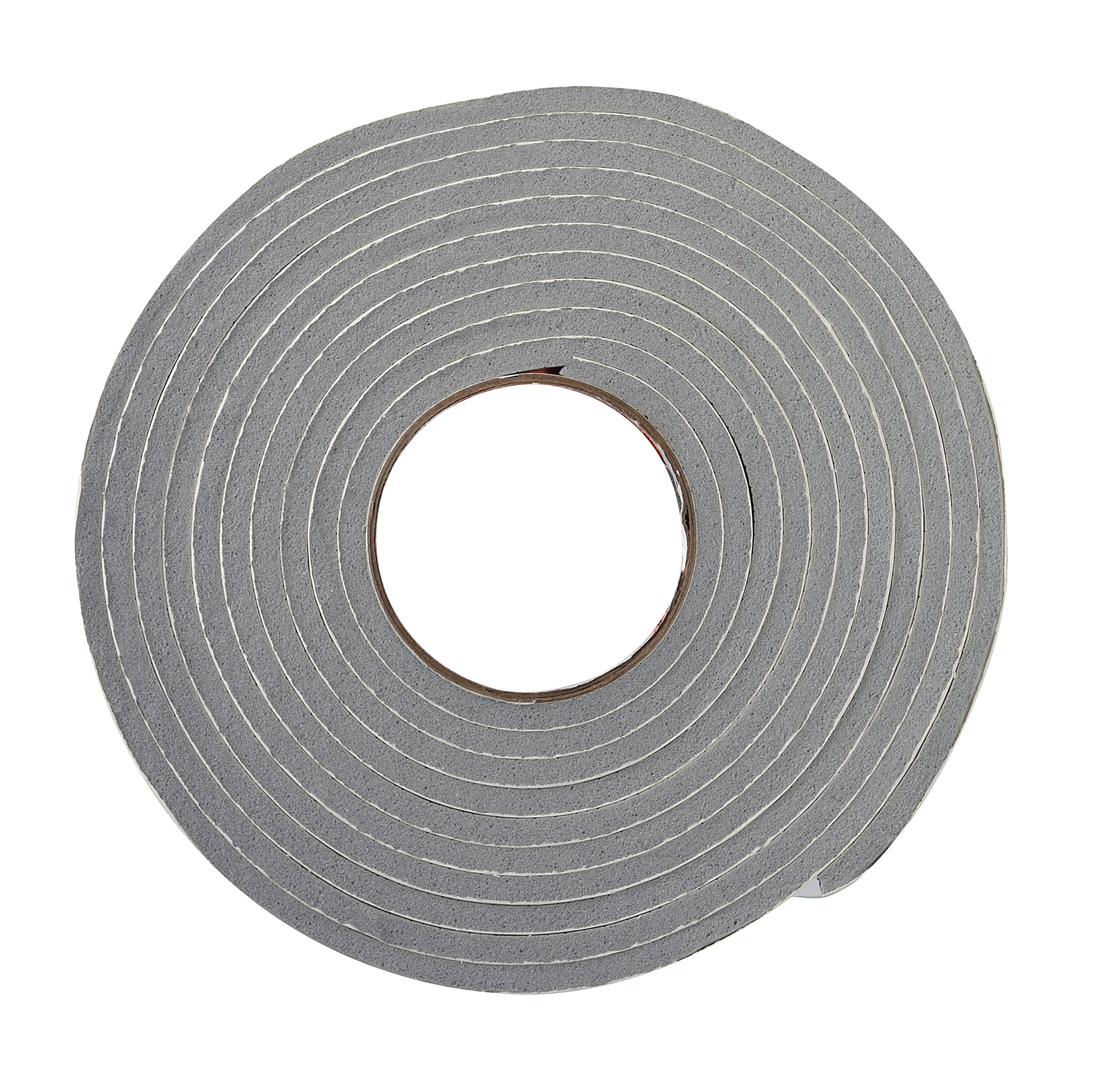 Frost King Vinyl Foam Tape - Closed Cell - Moderate Compression, 3/8" W, 1/4" Thick, 17' L, Grey