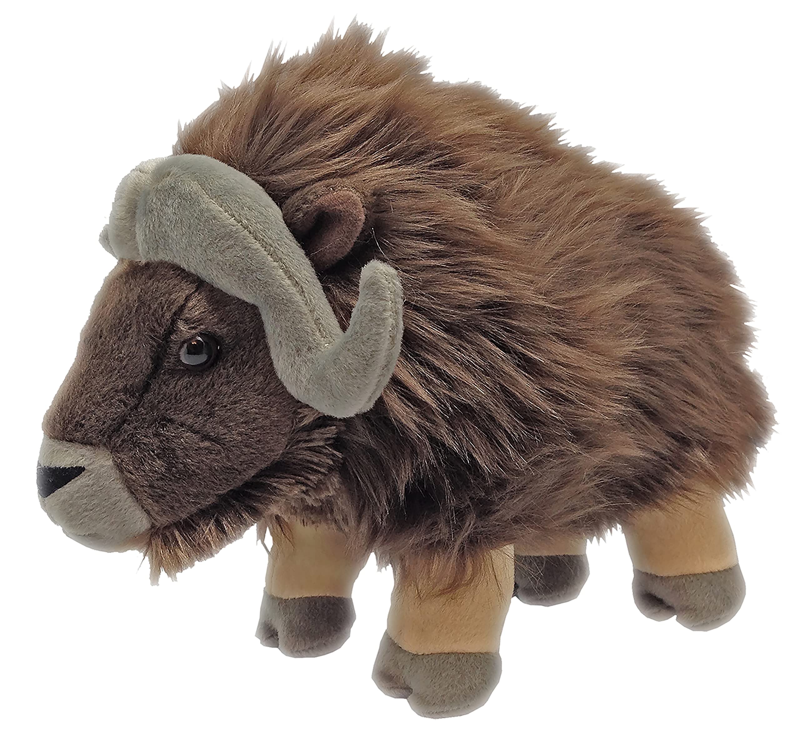 Wild Republic Musk Ox Plush Soft Toy, Cuddlekins Cuddly Toys, Gifts for Kids ,Brown,30 cm