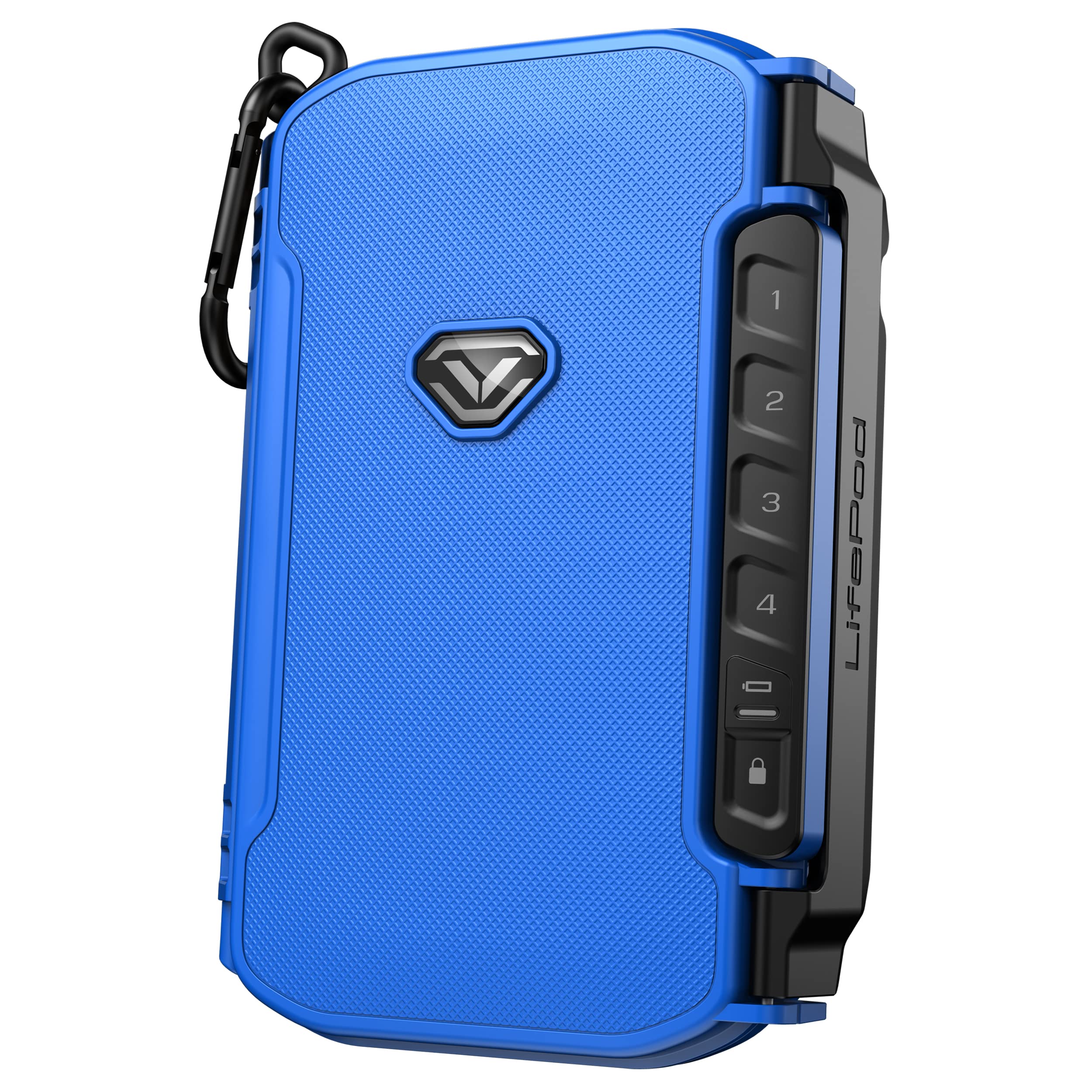 VAULTEK LifePod X Micro Weatherproof Electronic Lockbox Secure Travel Case Rugged Mini Portable Case with Backlit Keypad (Spark Blue)